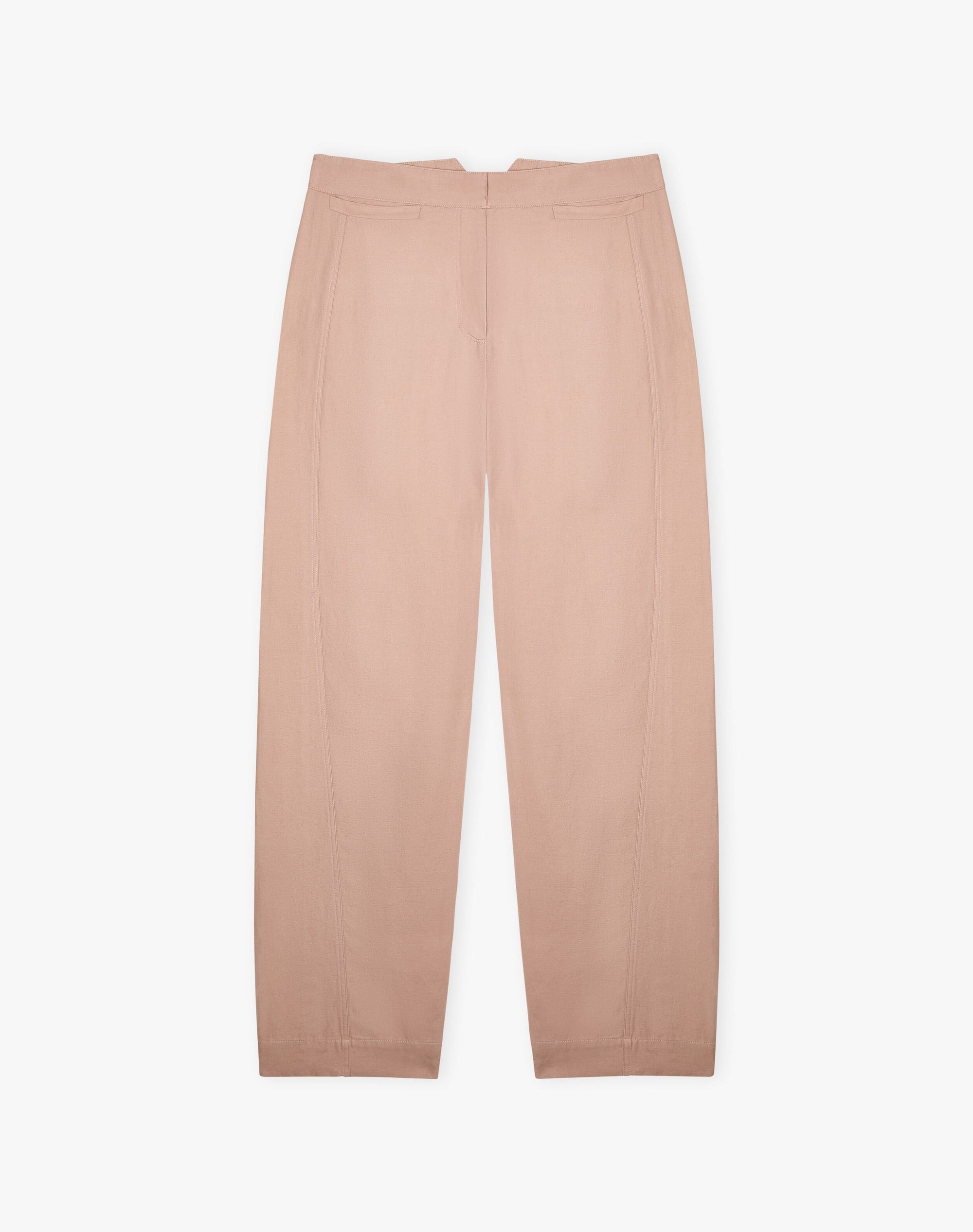 Cotton Linen High Waisted Trousers