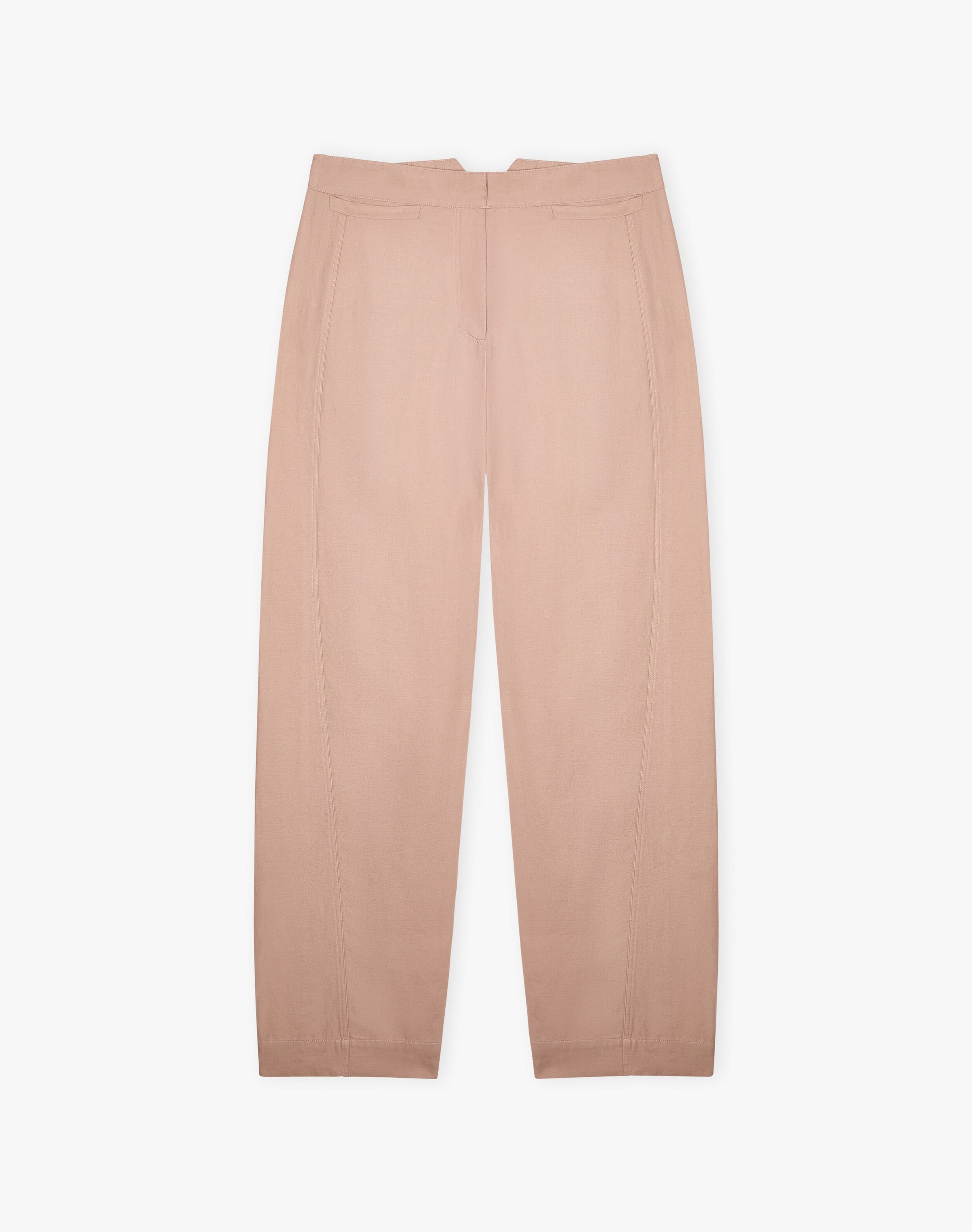 Cotton Linen High Waisted Trousers