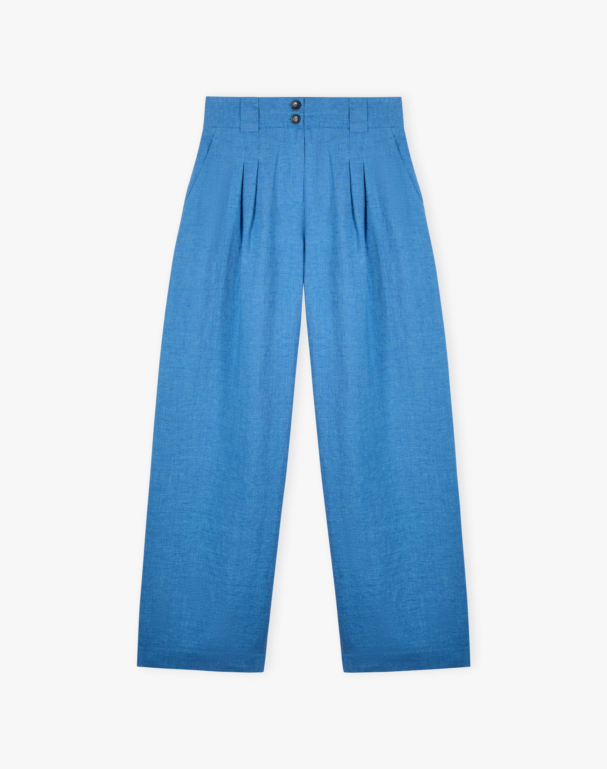 Textured Weave Linen Trousers