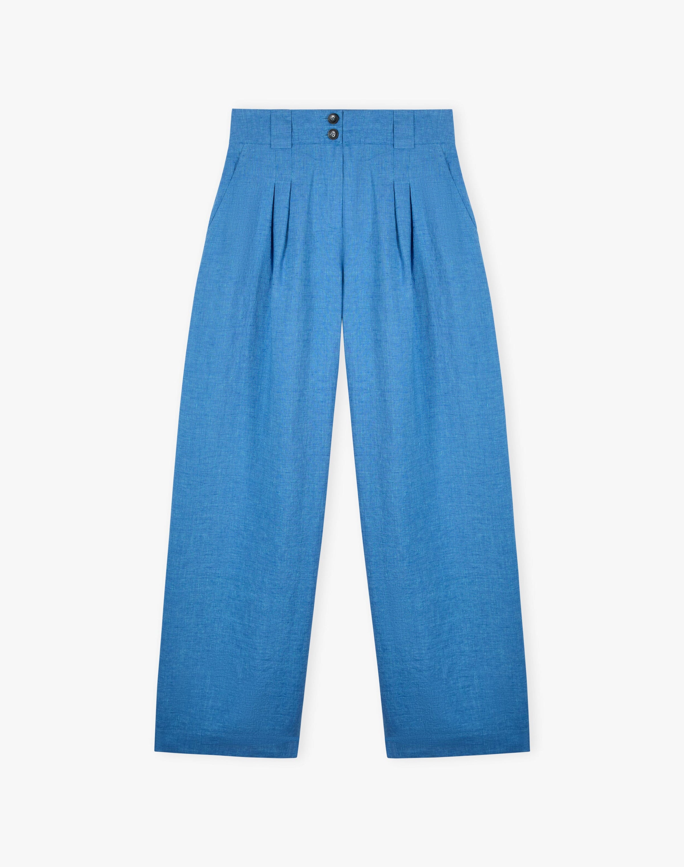 Textured Weave Linen Trousers