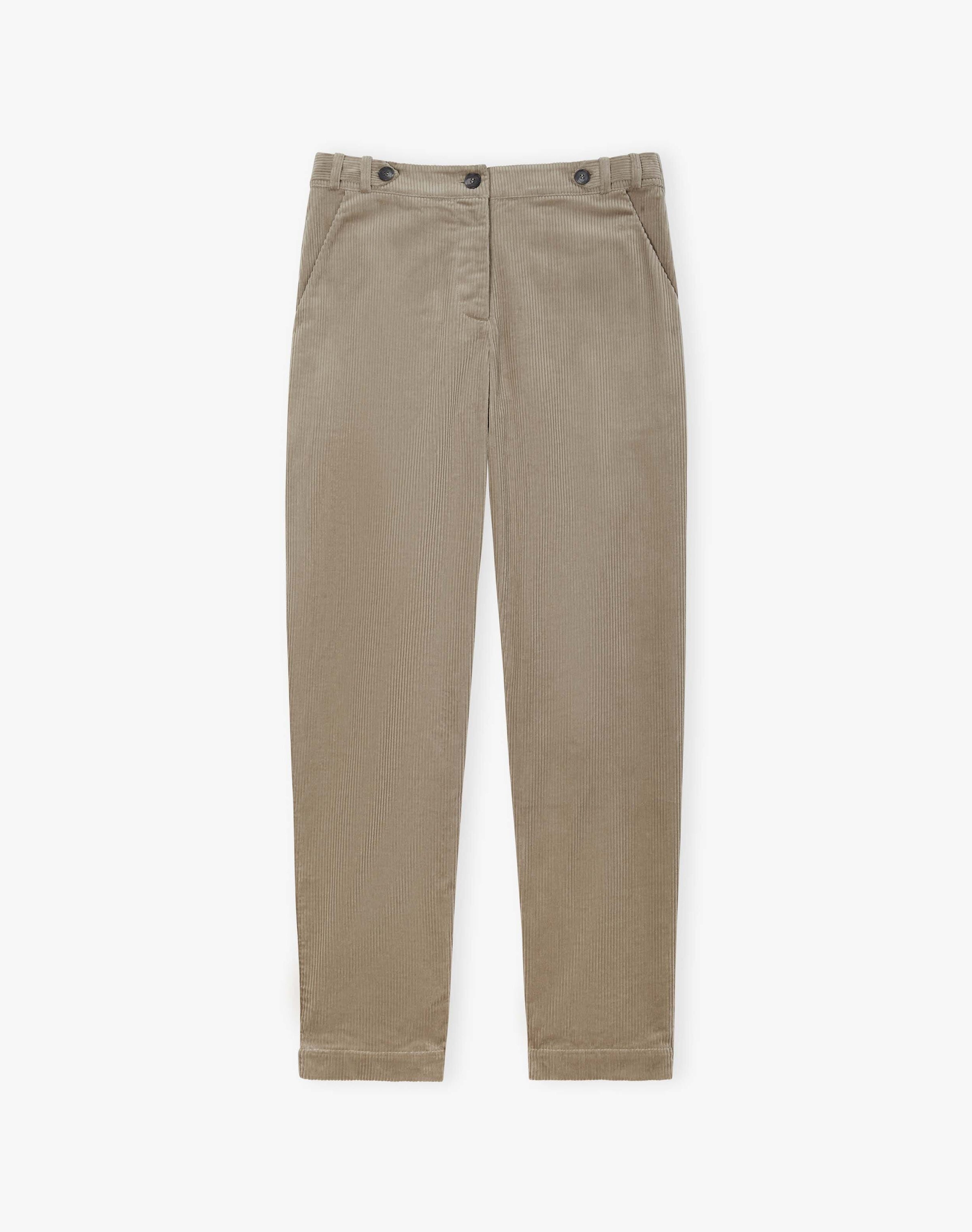Corduroy Pull On Tapered Trousers