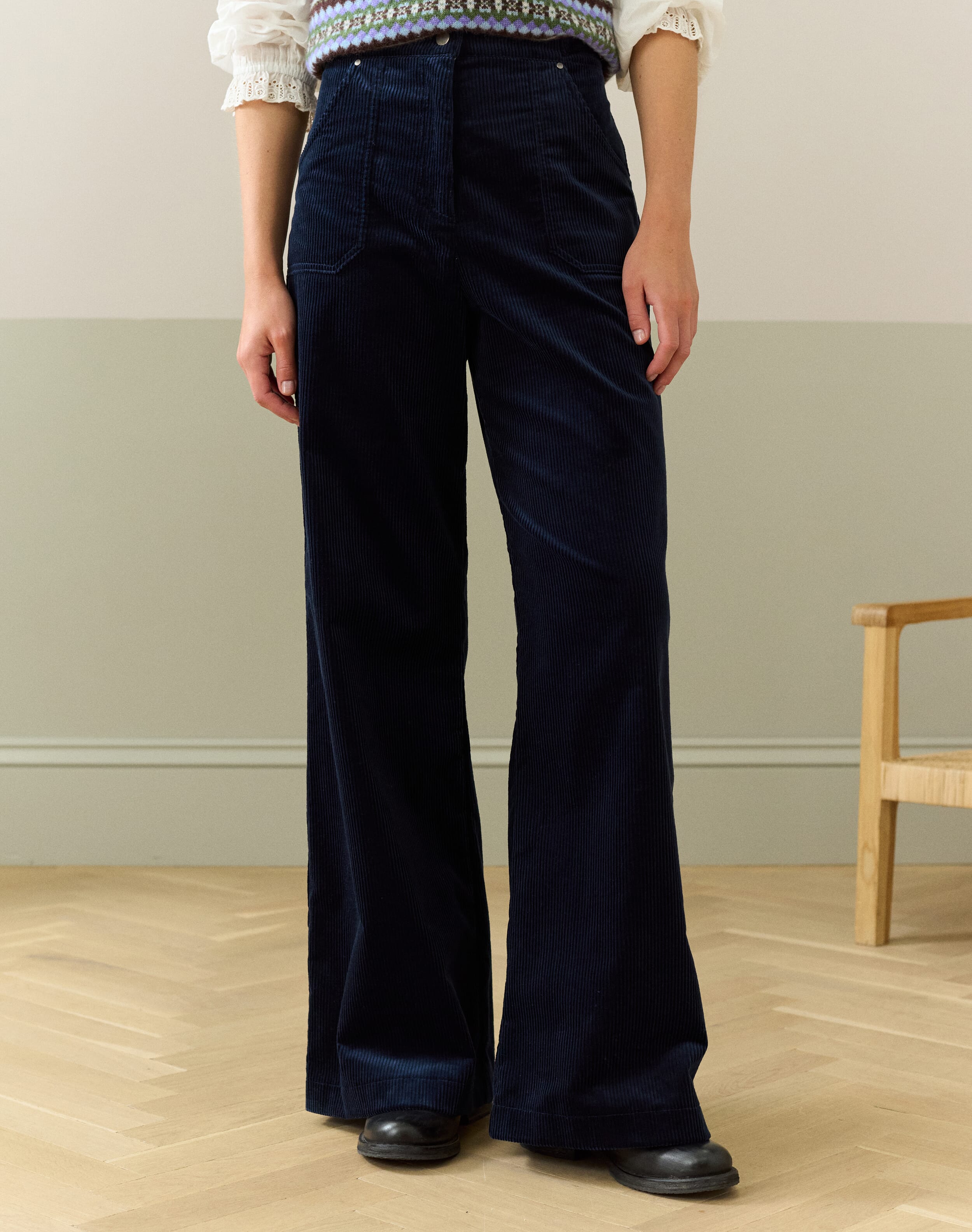 Corduroy Wide Leg Trousers