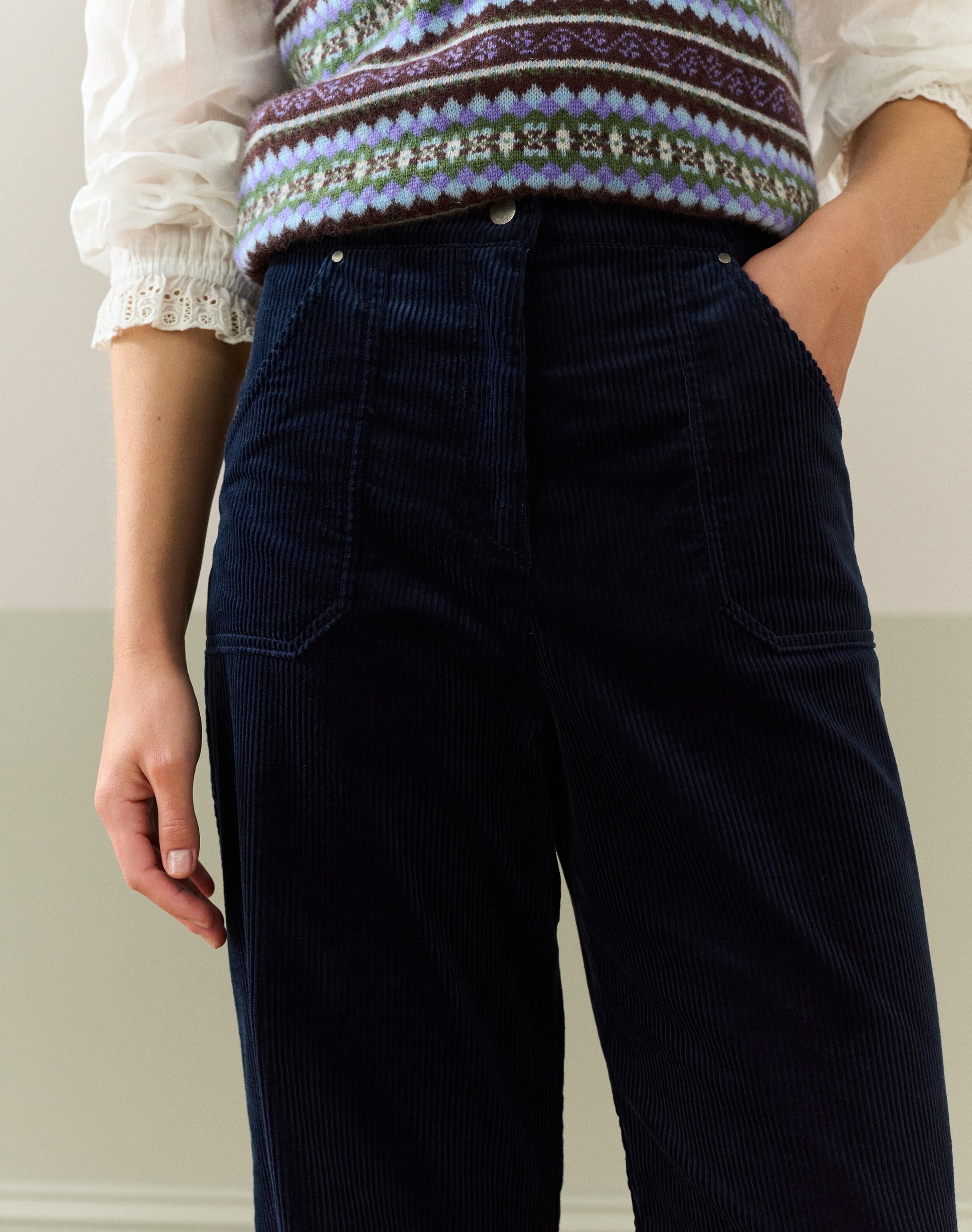 Corduroy Wide Leg Trousers