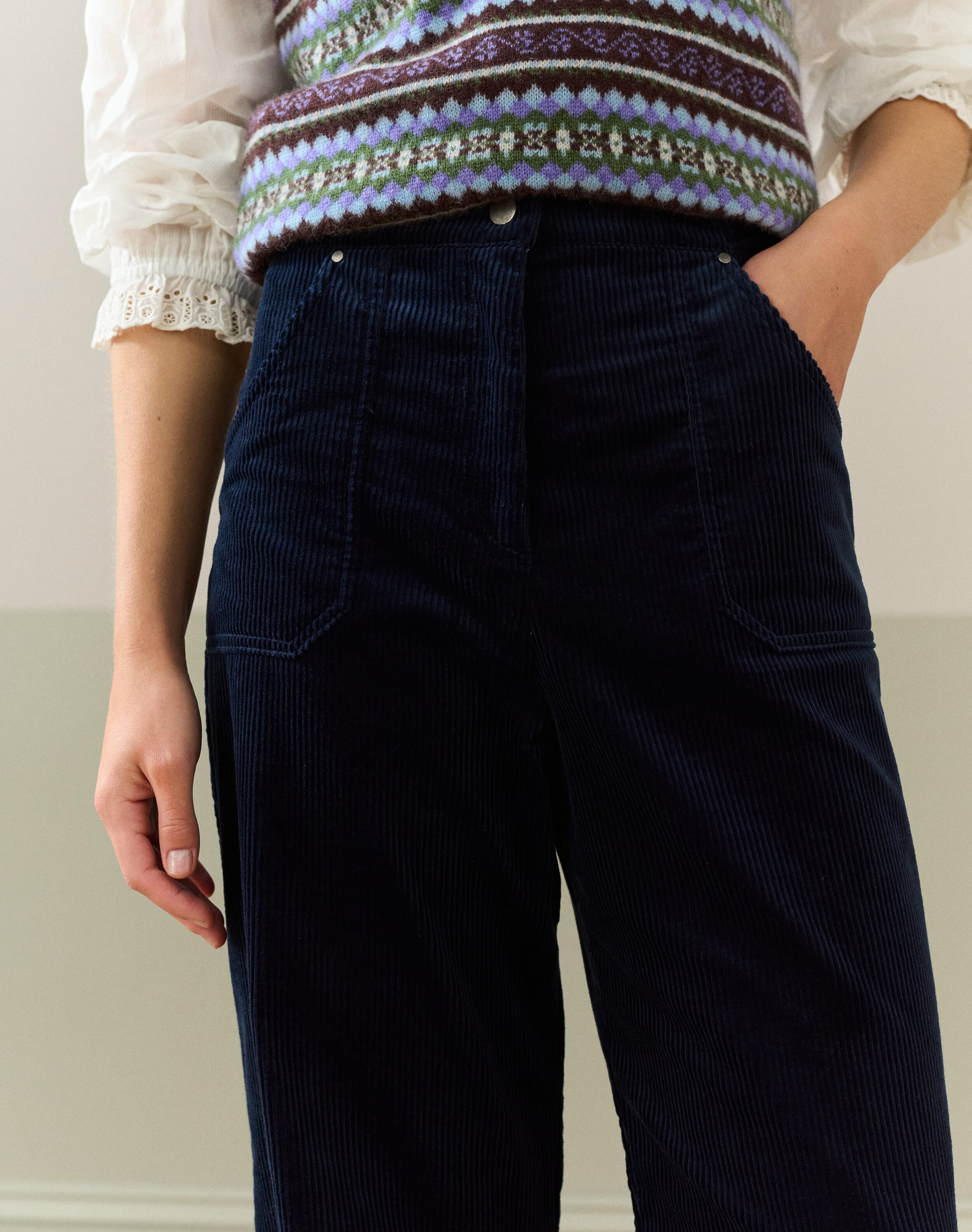 Corduroy Wide Leg Trousers