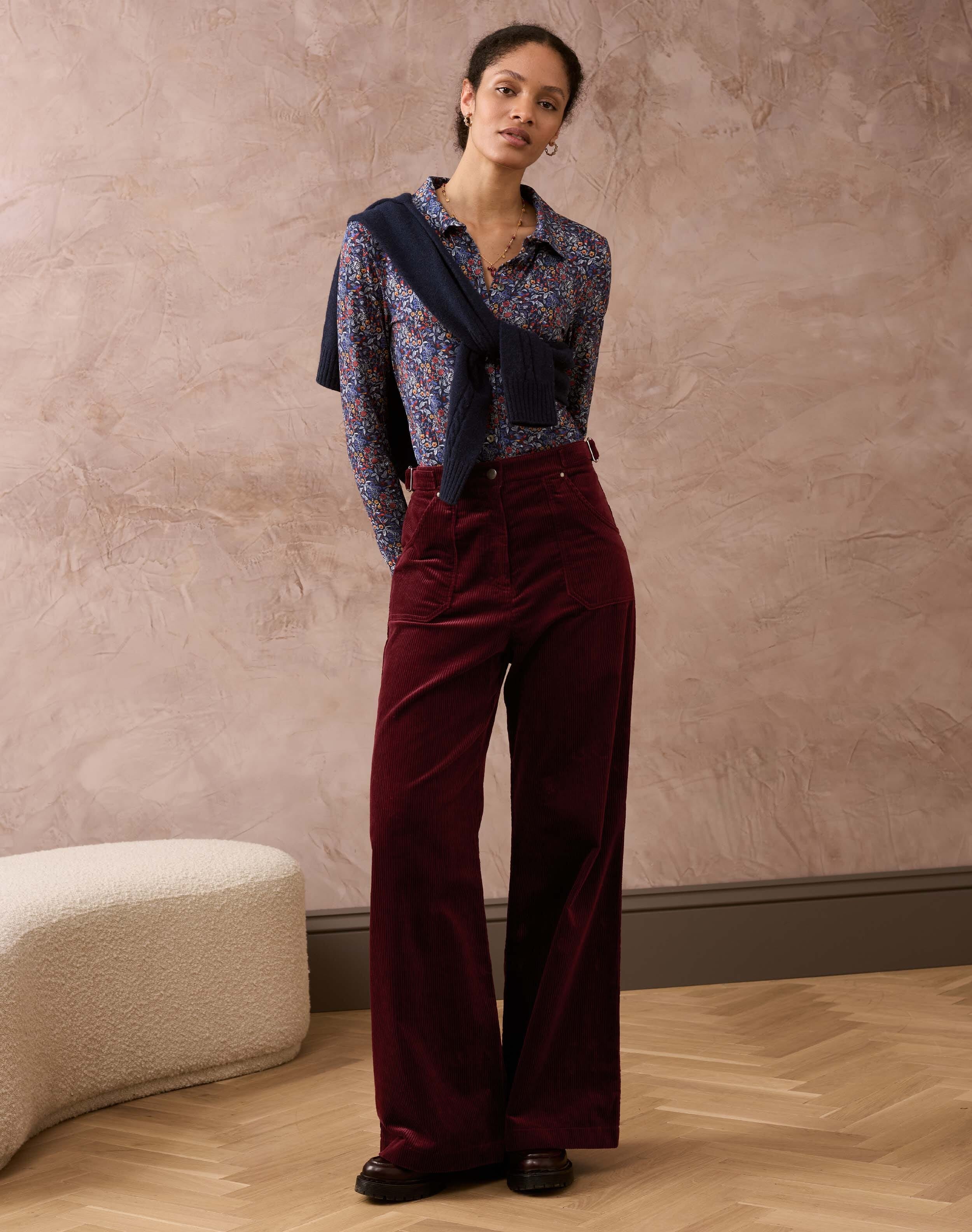 Corduroy Wide Leg Trousers