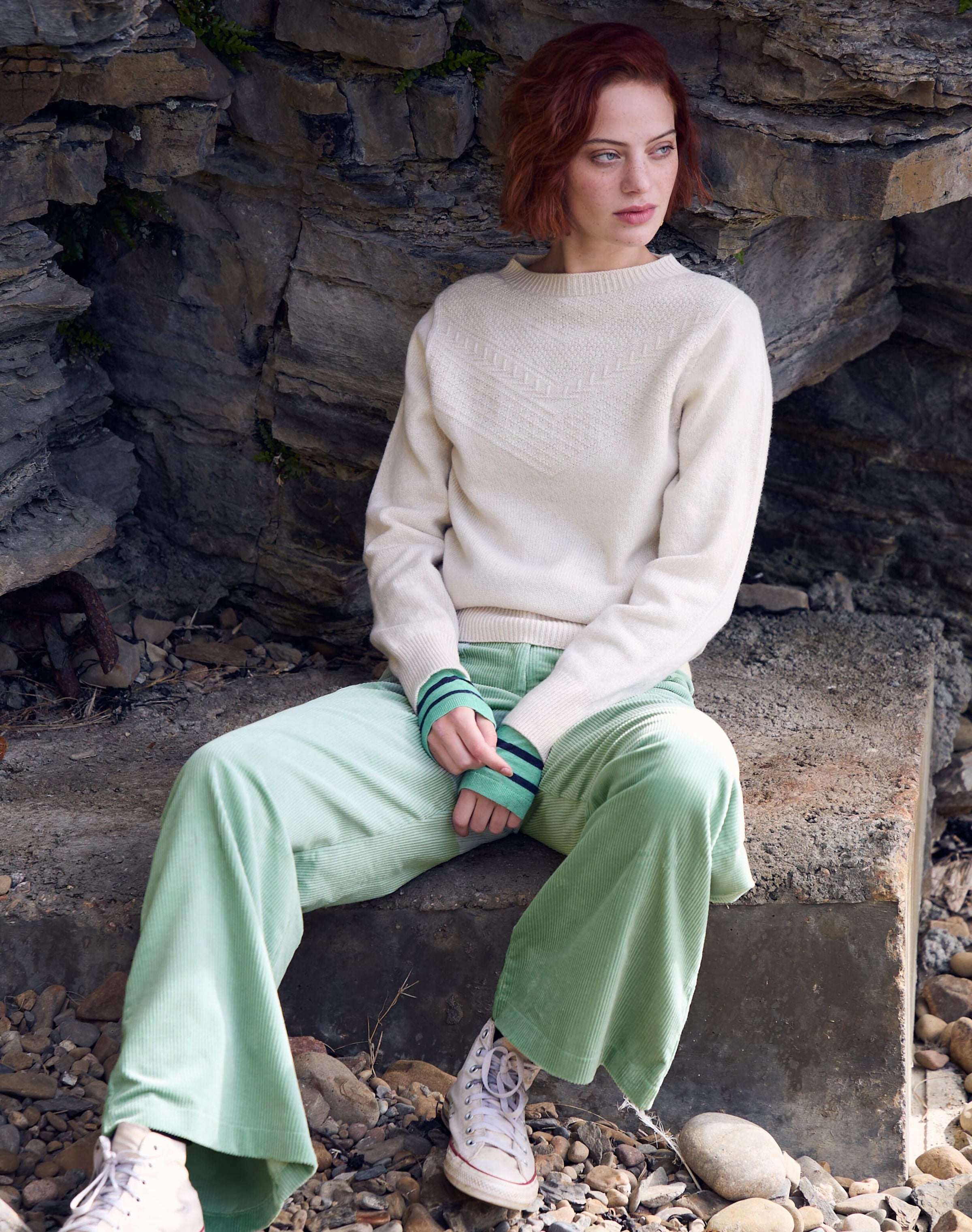 Corduroy Wide Leg Trousers