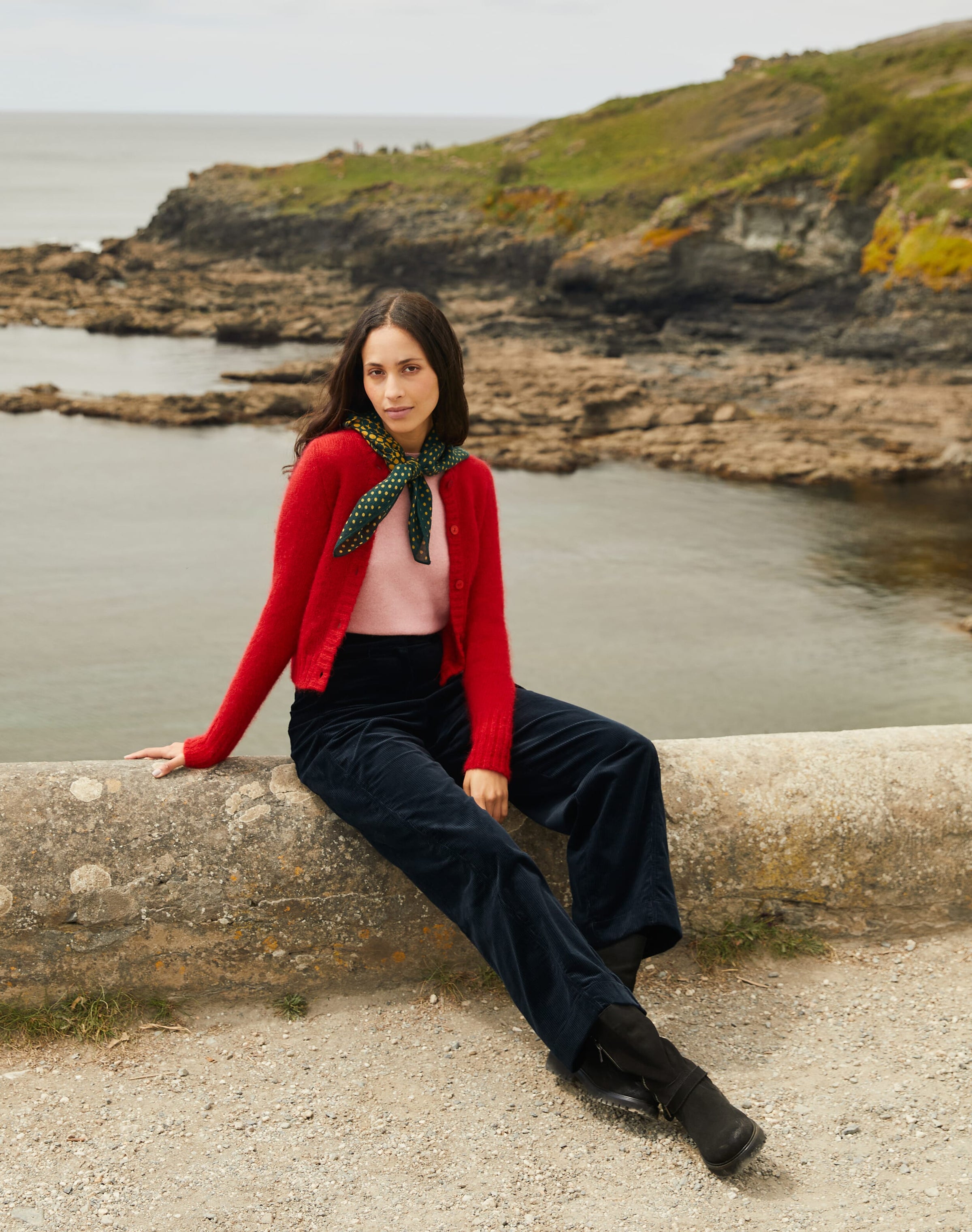 Corduroy High Waisted Trousers