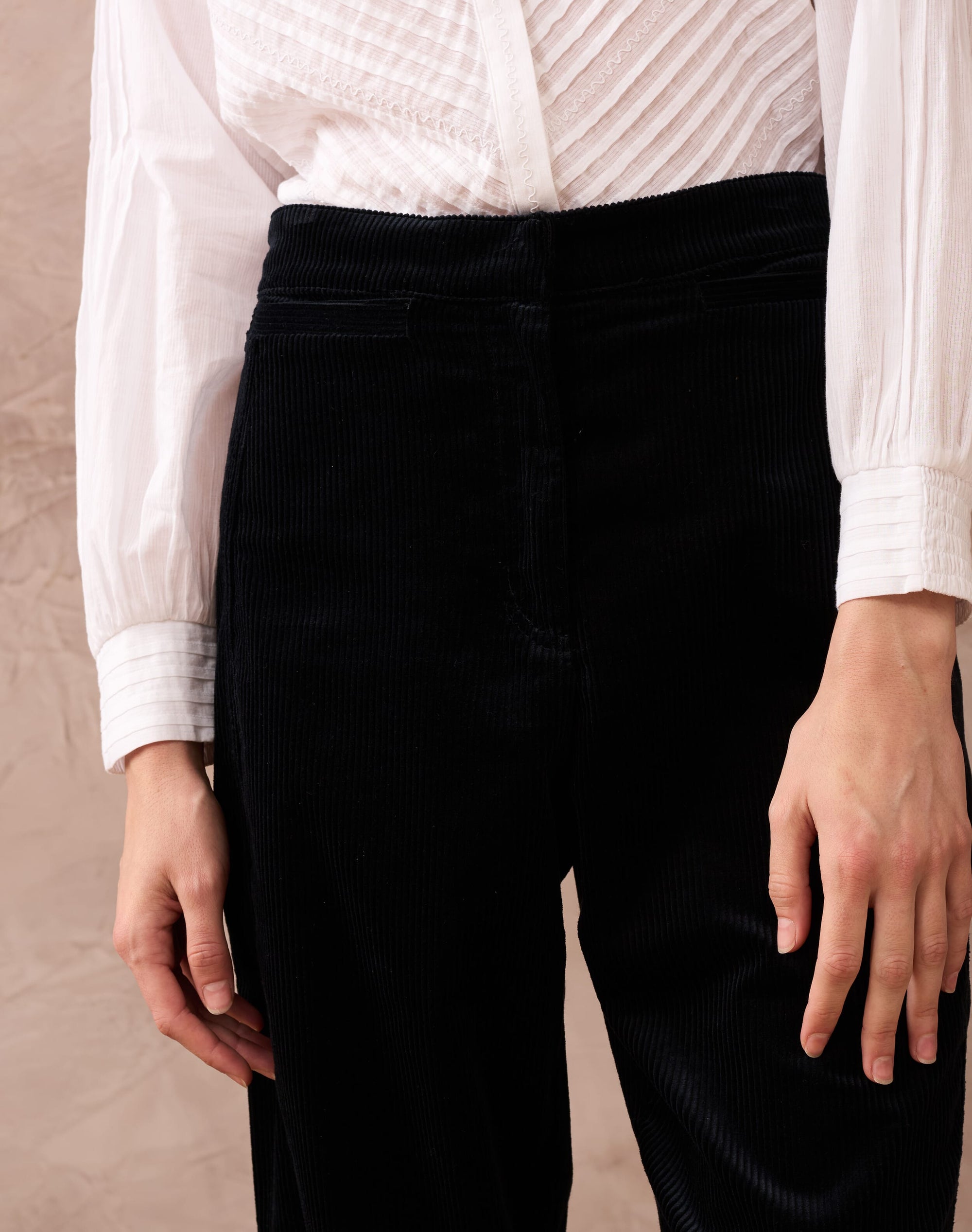 Corduroy High Waisted Trousers