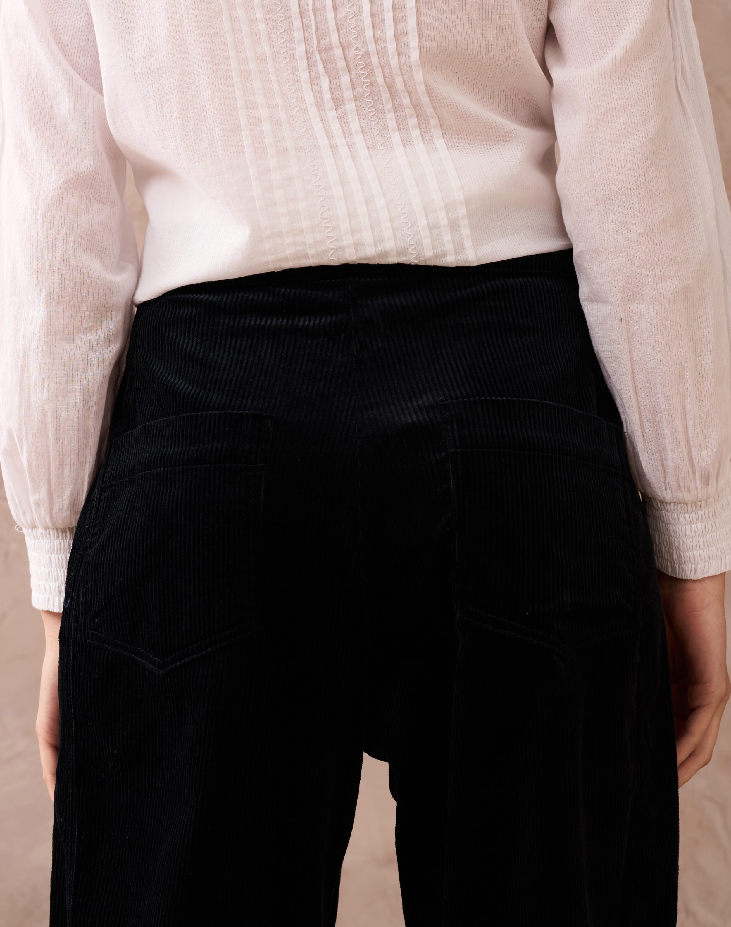 Corduroy High Waisted Trousers