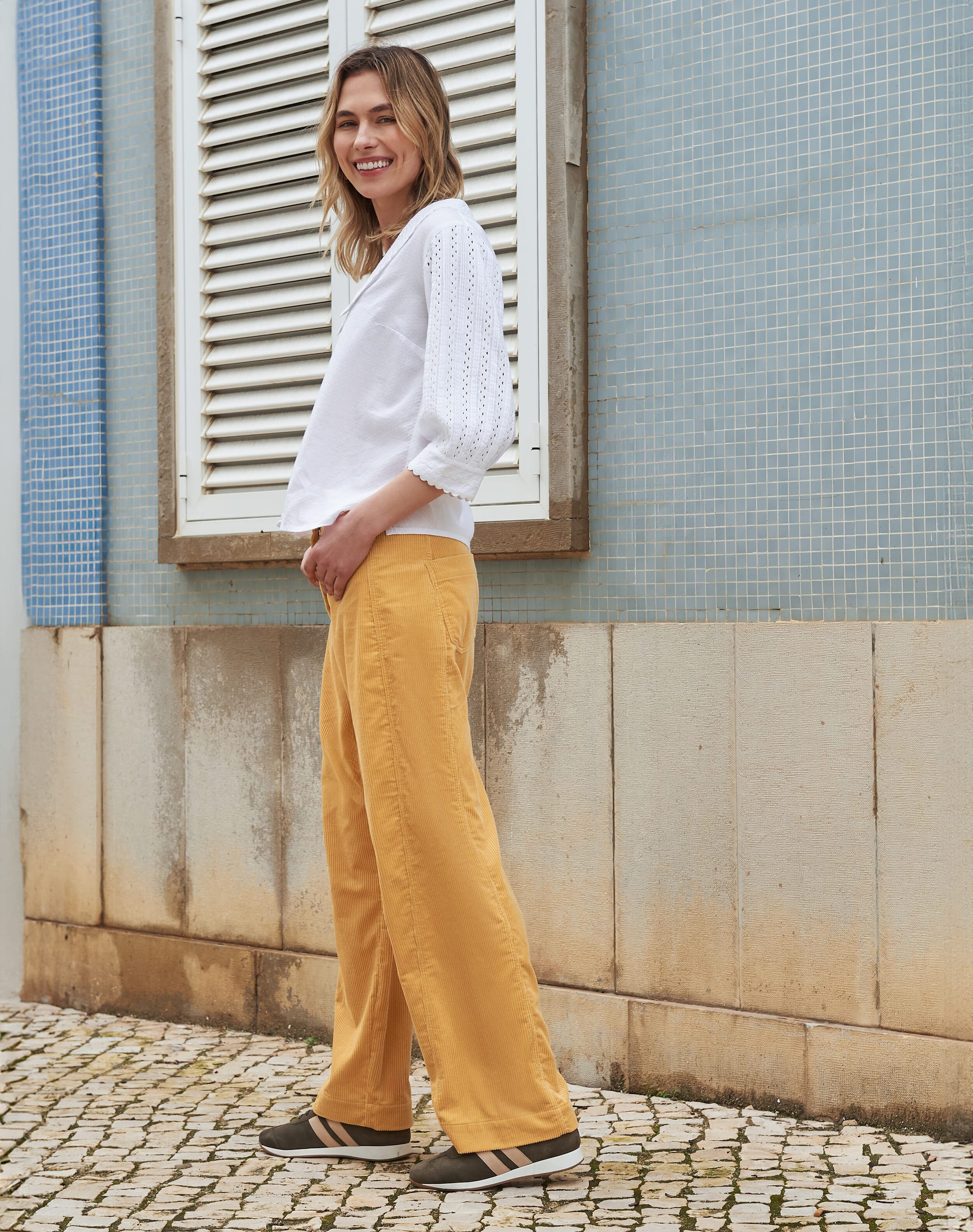 Corduroy High Waisted Trousers