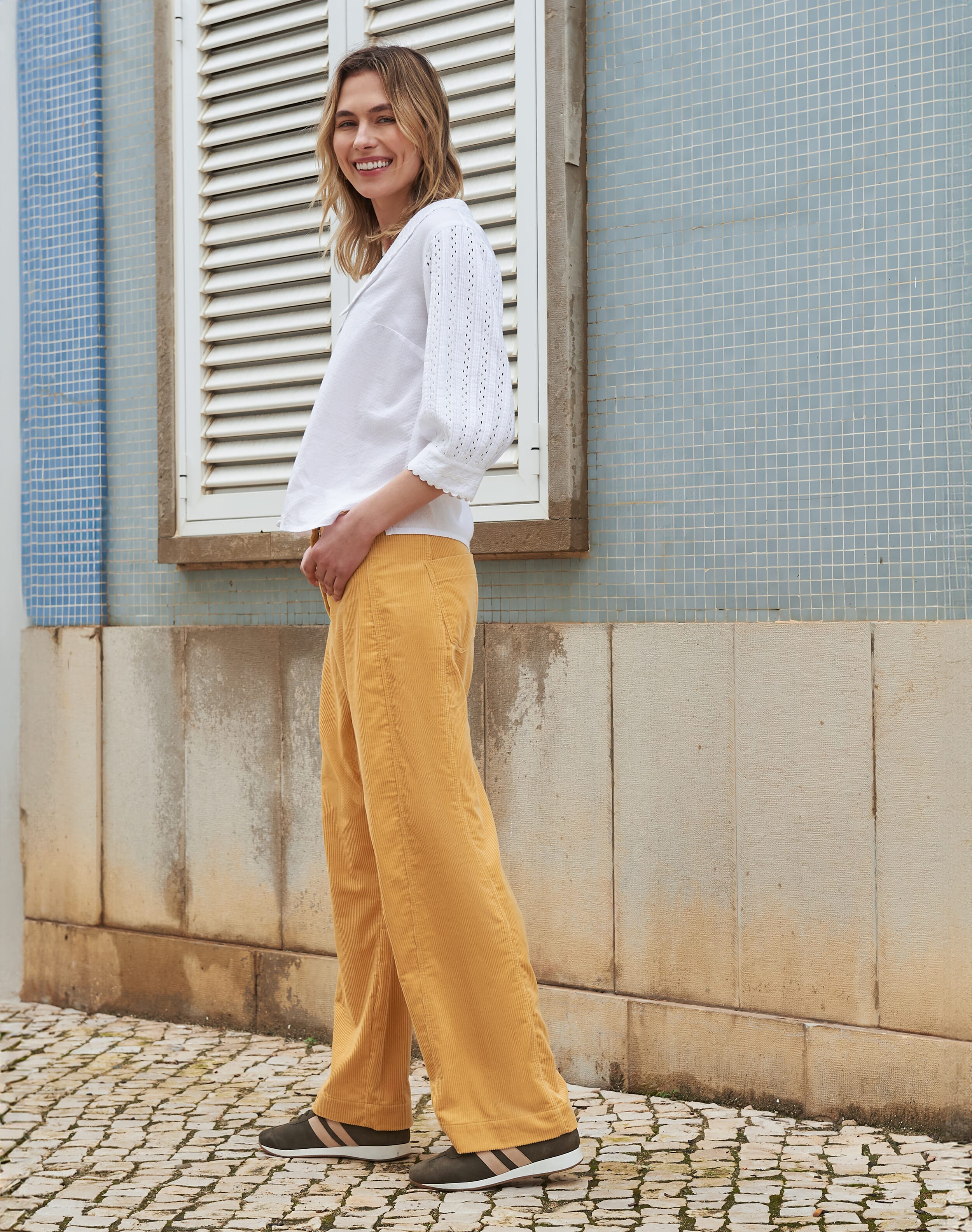 Corduroy High Waisted Trousers