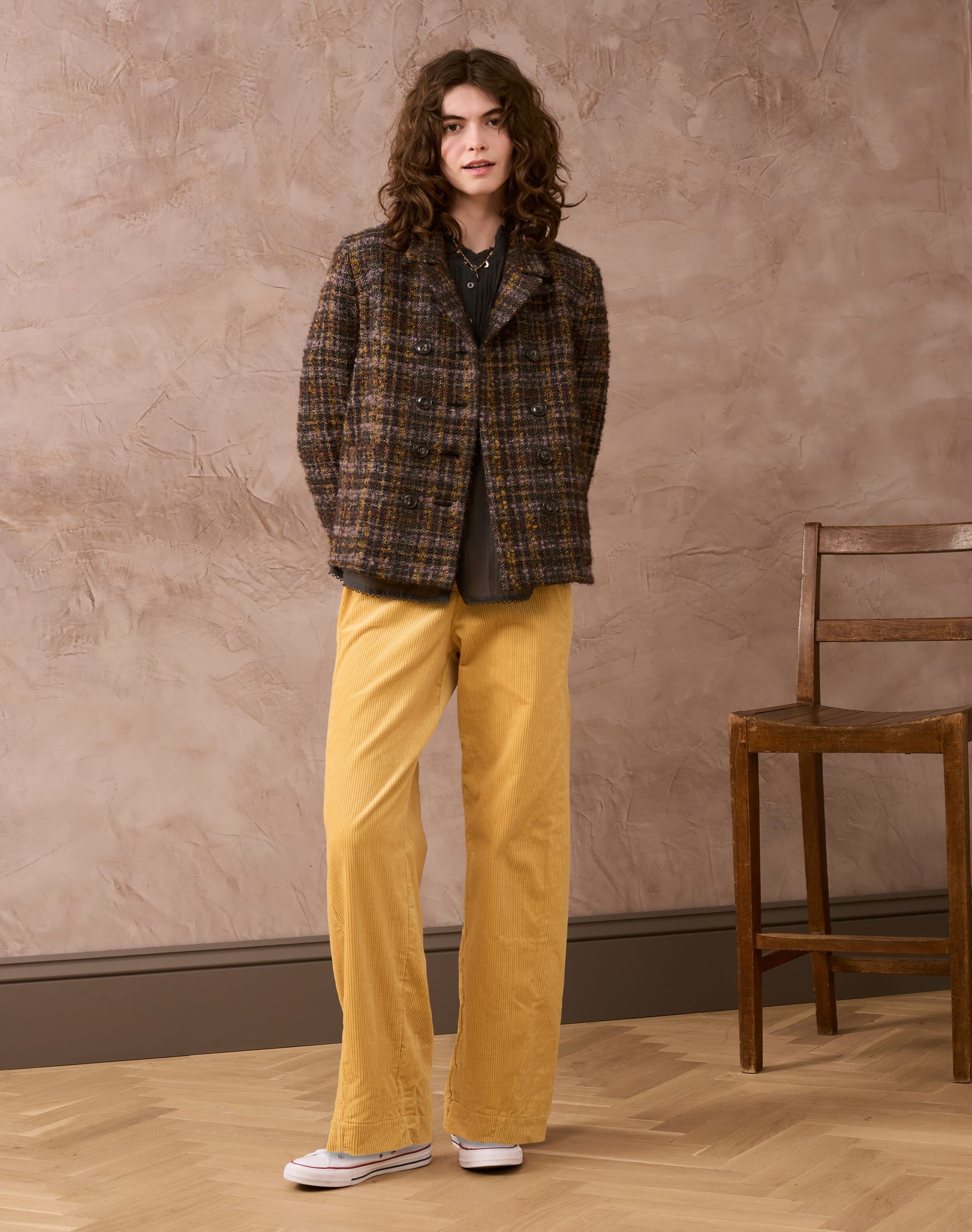 Corduroy High Waisted Trousers