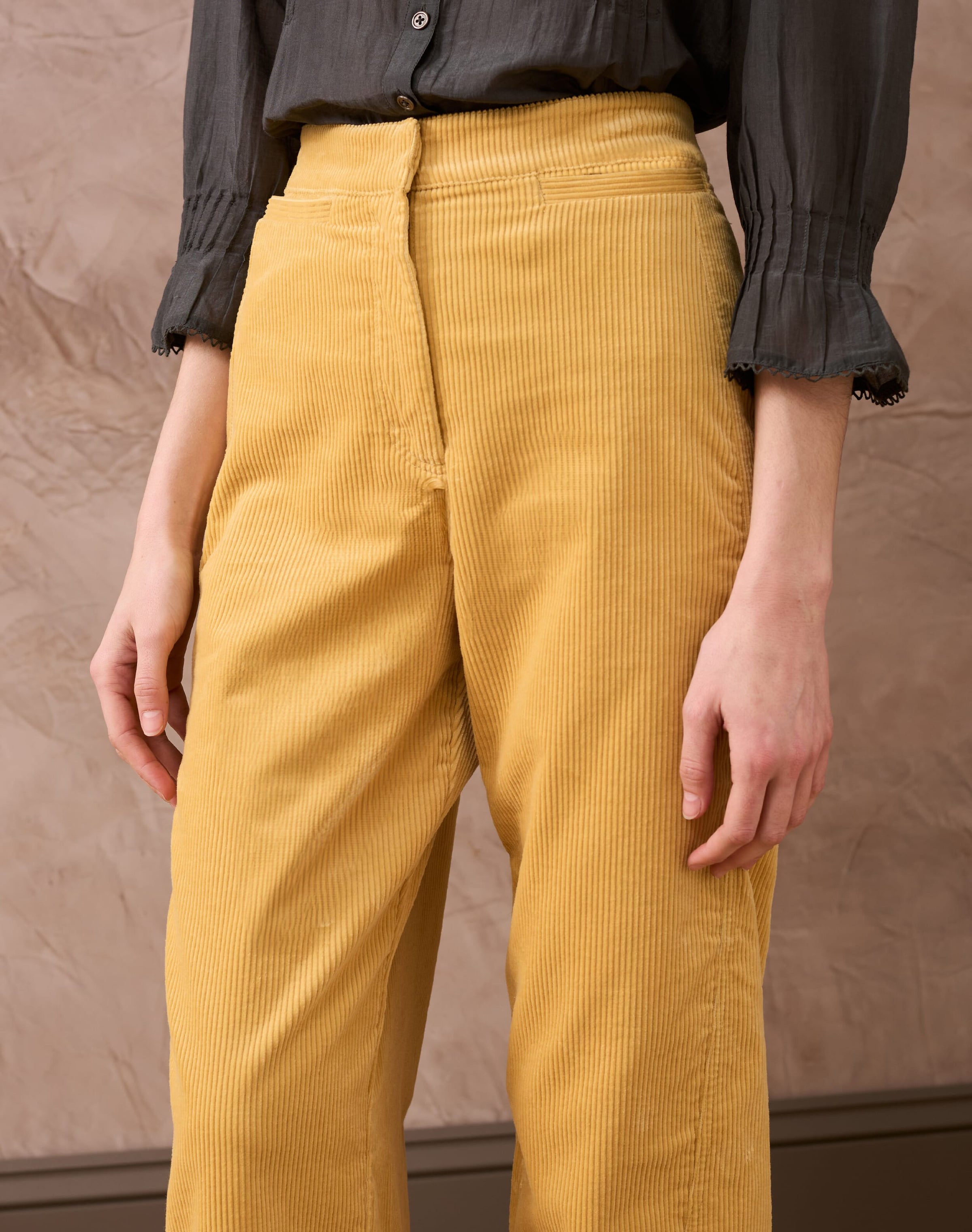 Corduroy High Waisted Trousers