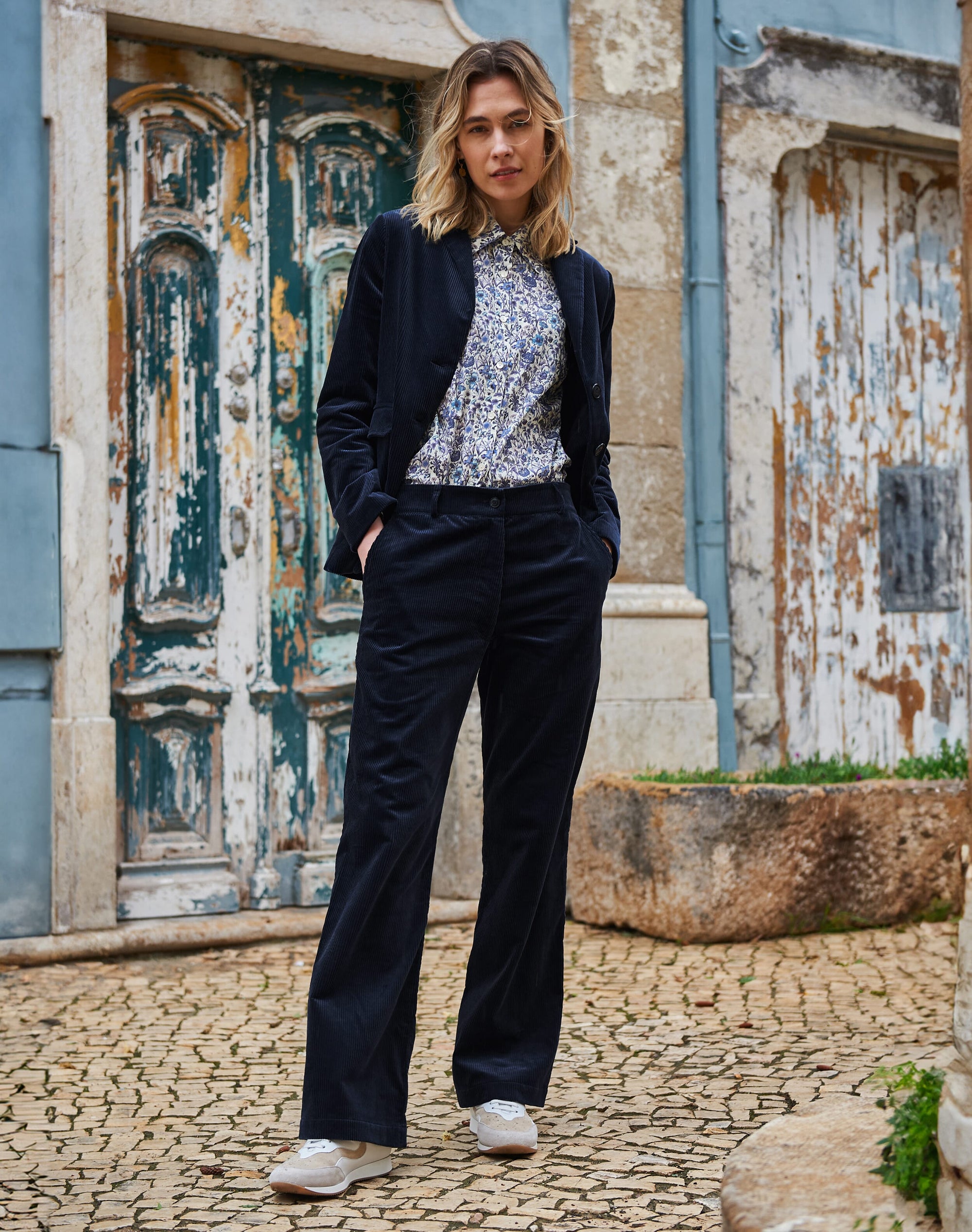 Corduroy Straight Leg Trousers