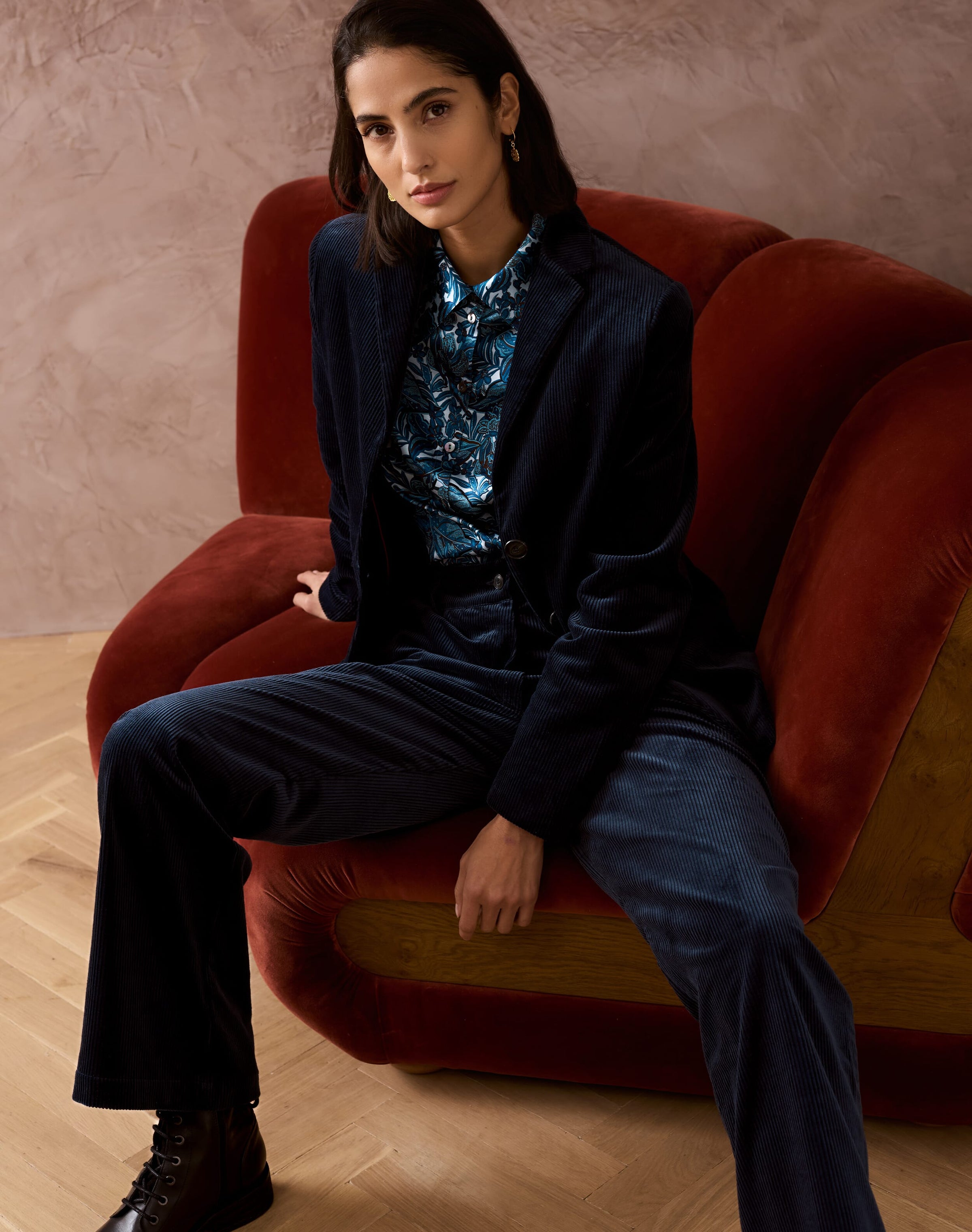 Corduroy Straight Leg Trousers