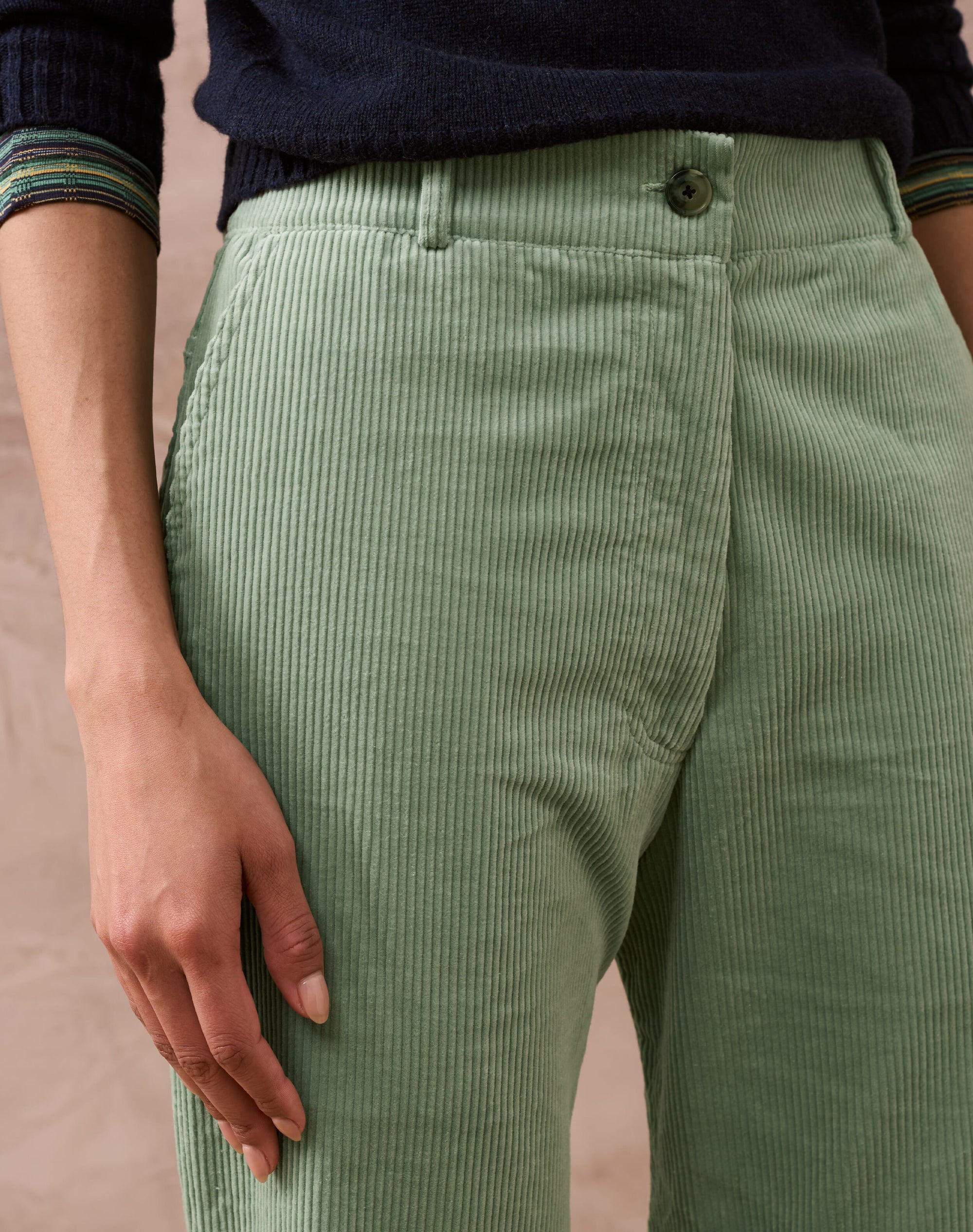 Corduroy Straight Leg Trousers