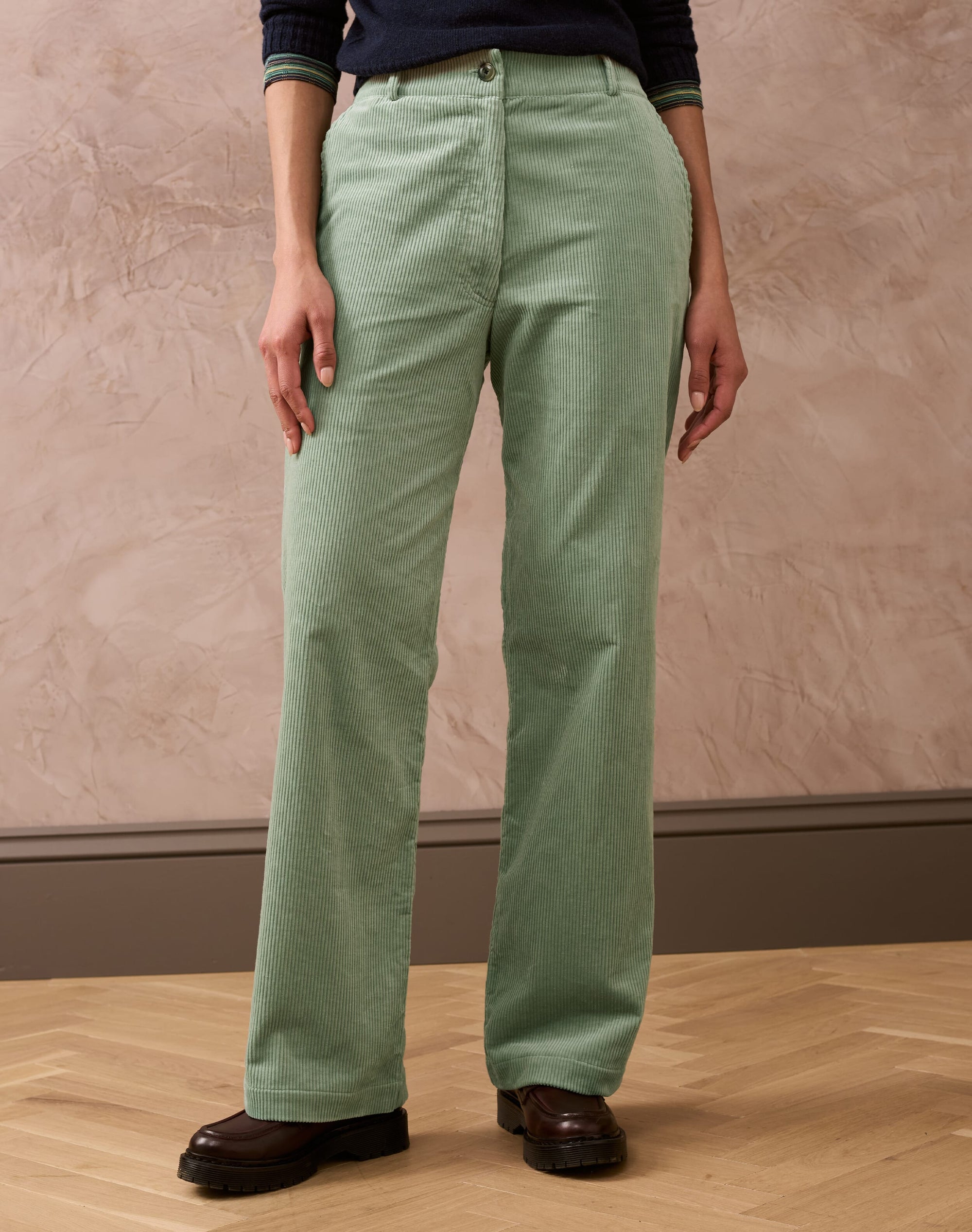 Corduroy Straight Leg Trousers