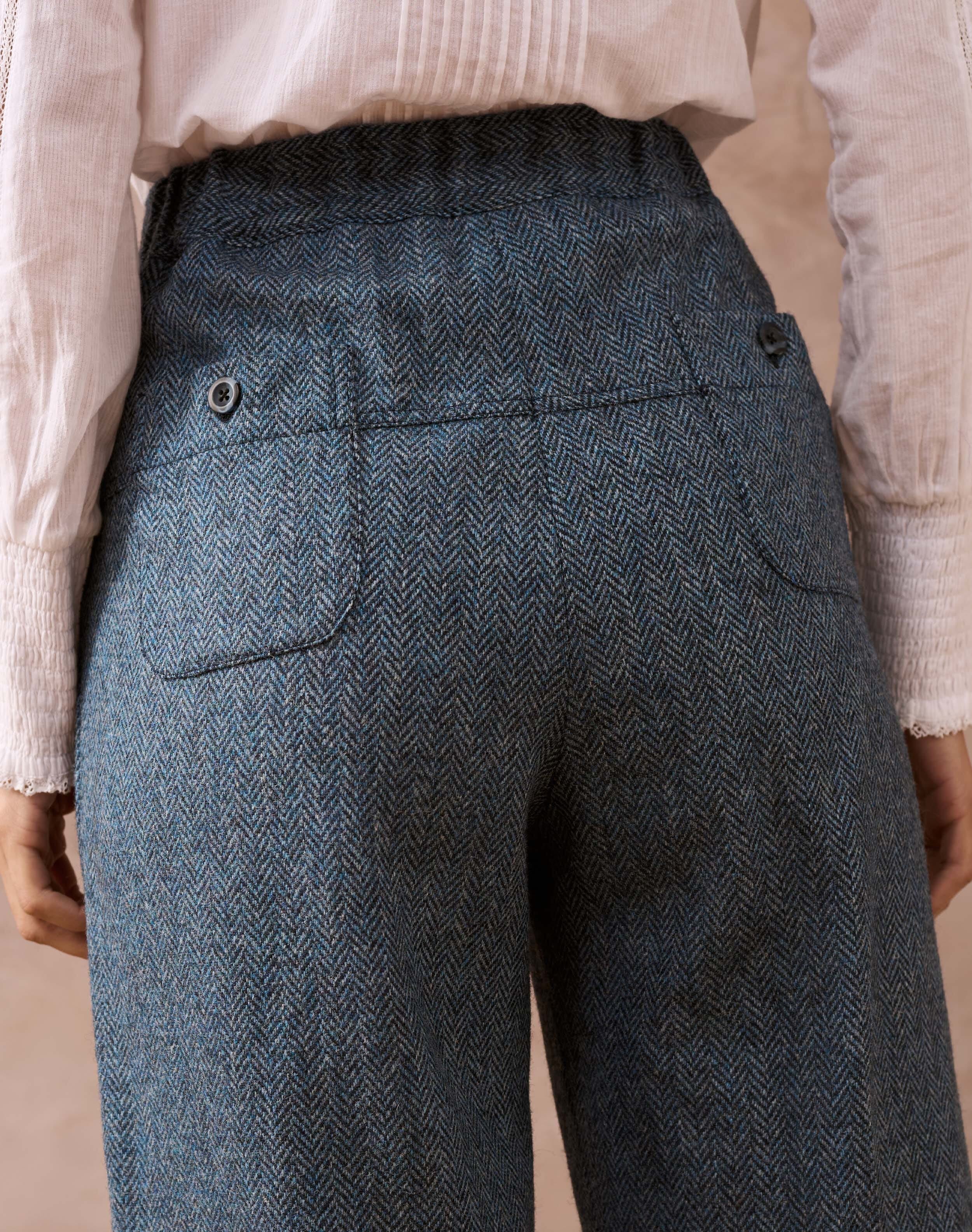 Herringbone Wool Trousers