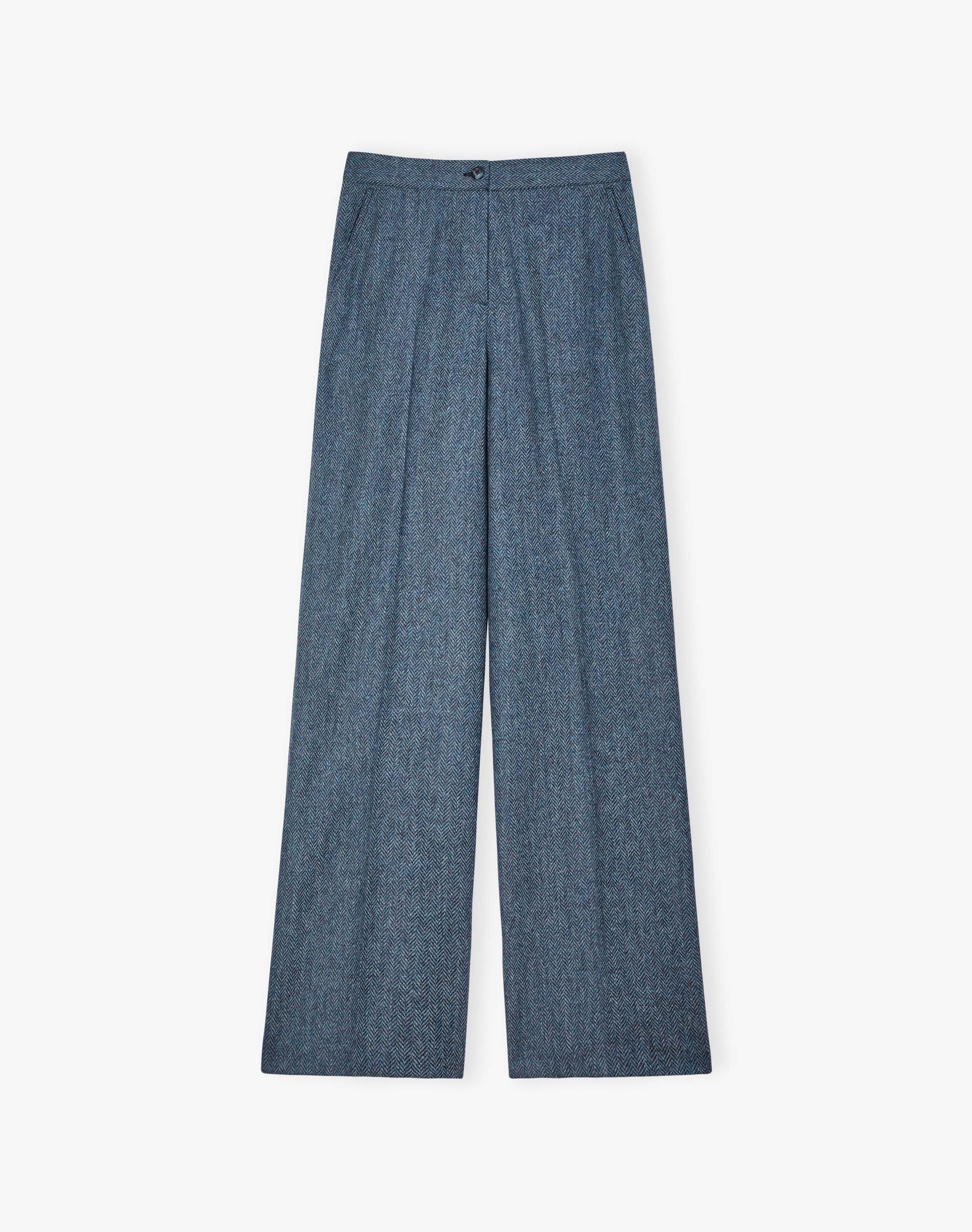 Herringbone Wool Trousers