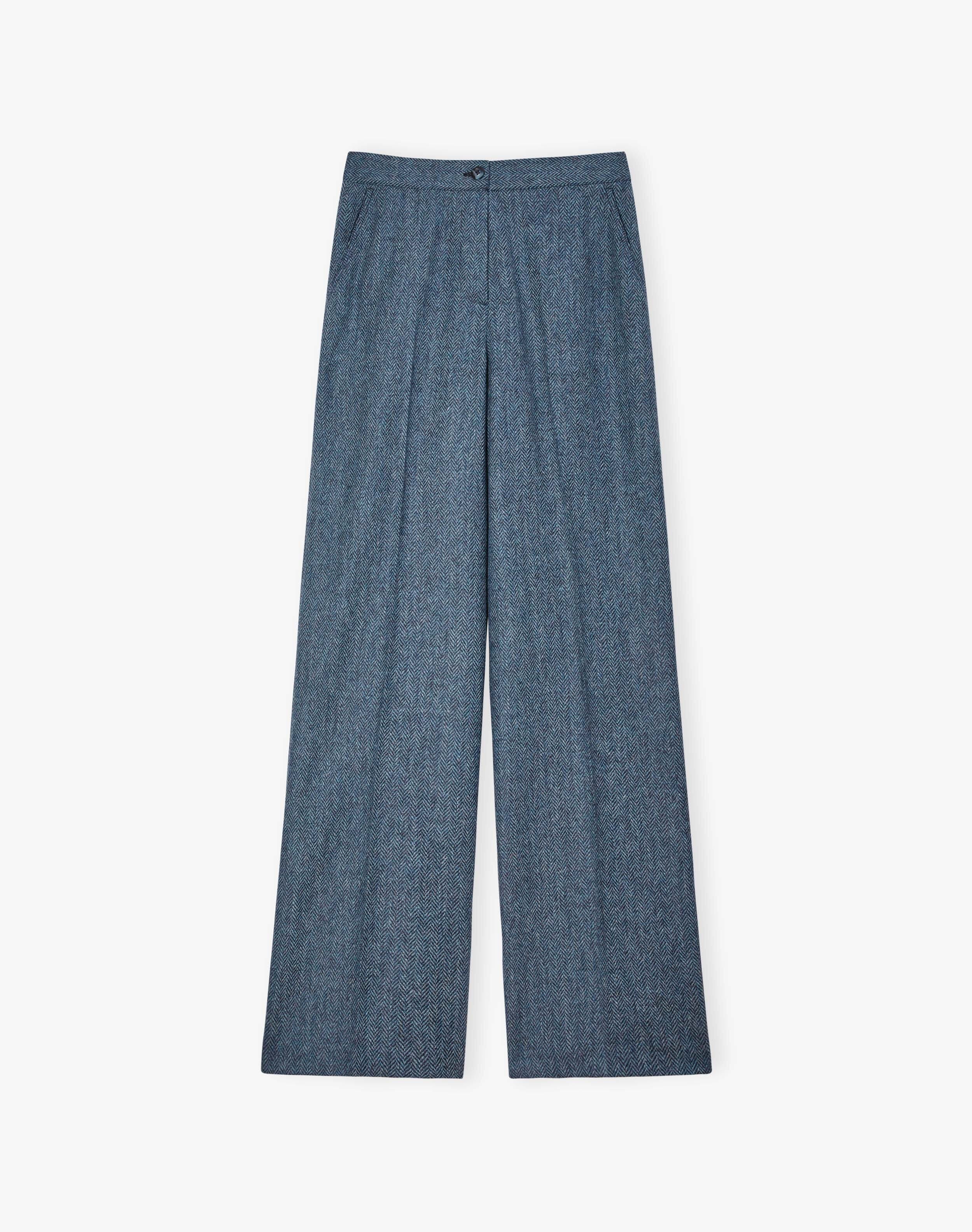 Herringbone Wool Trousers