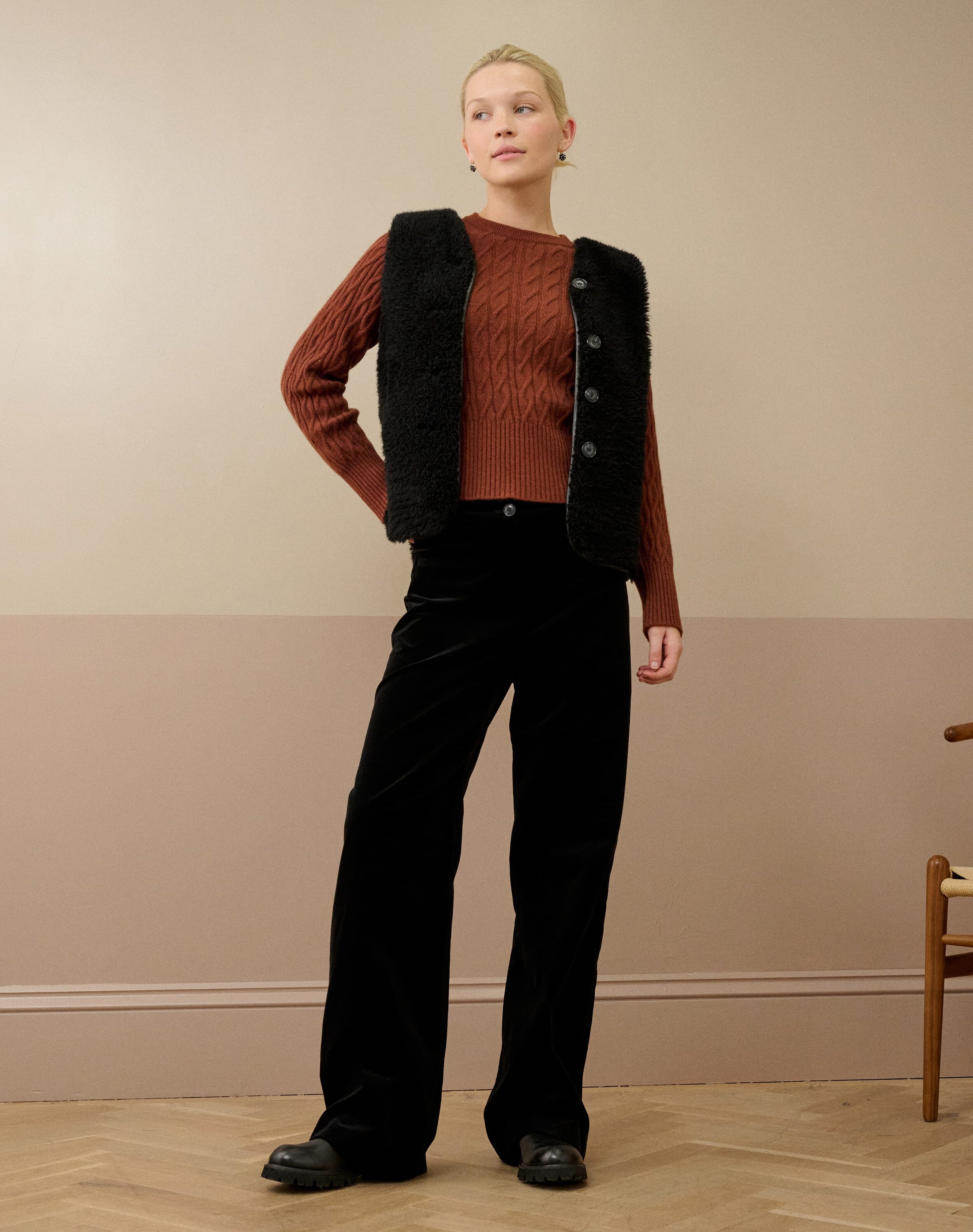 Cotton Velvet Trousers