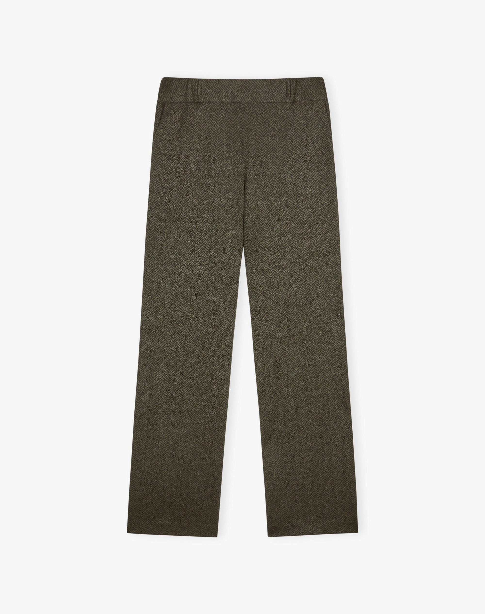 Pull On Textured Weave Trousers