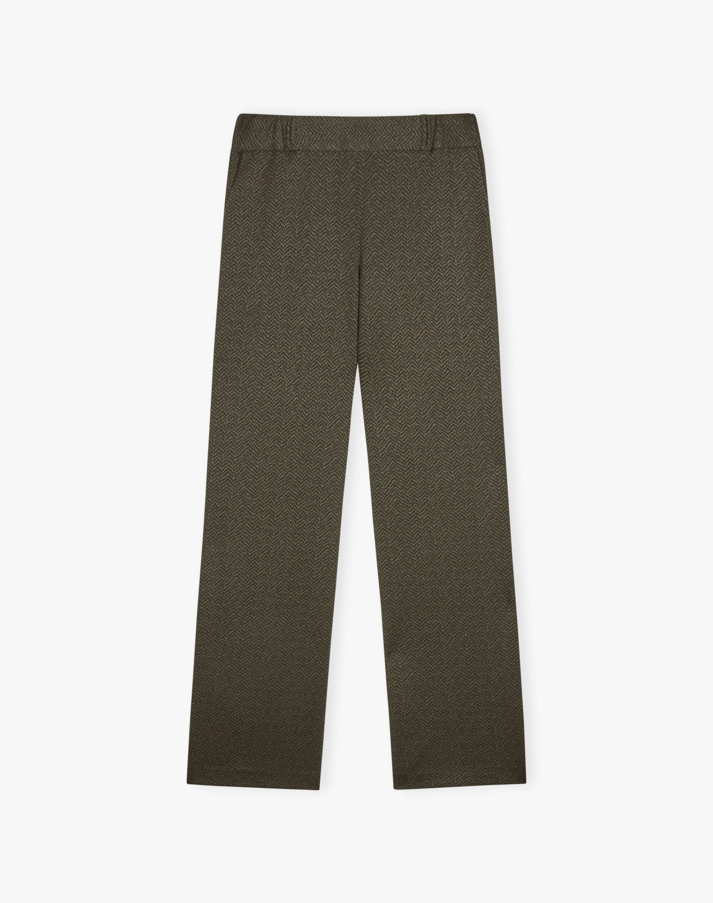 Pull On Textured Weave Trousers