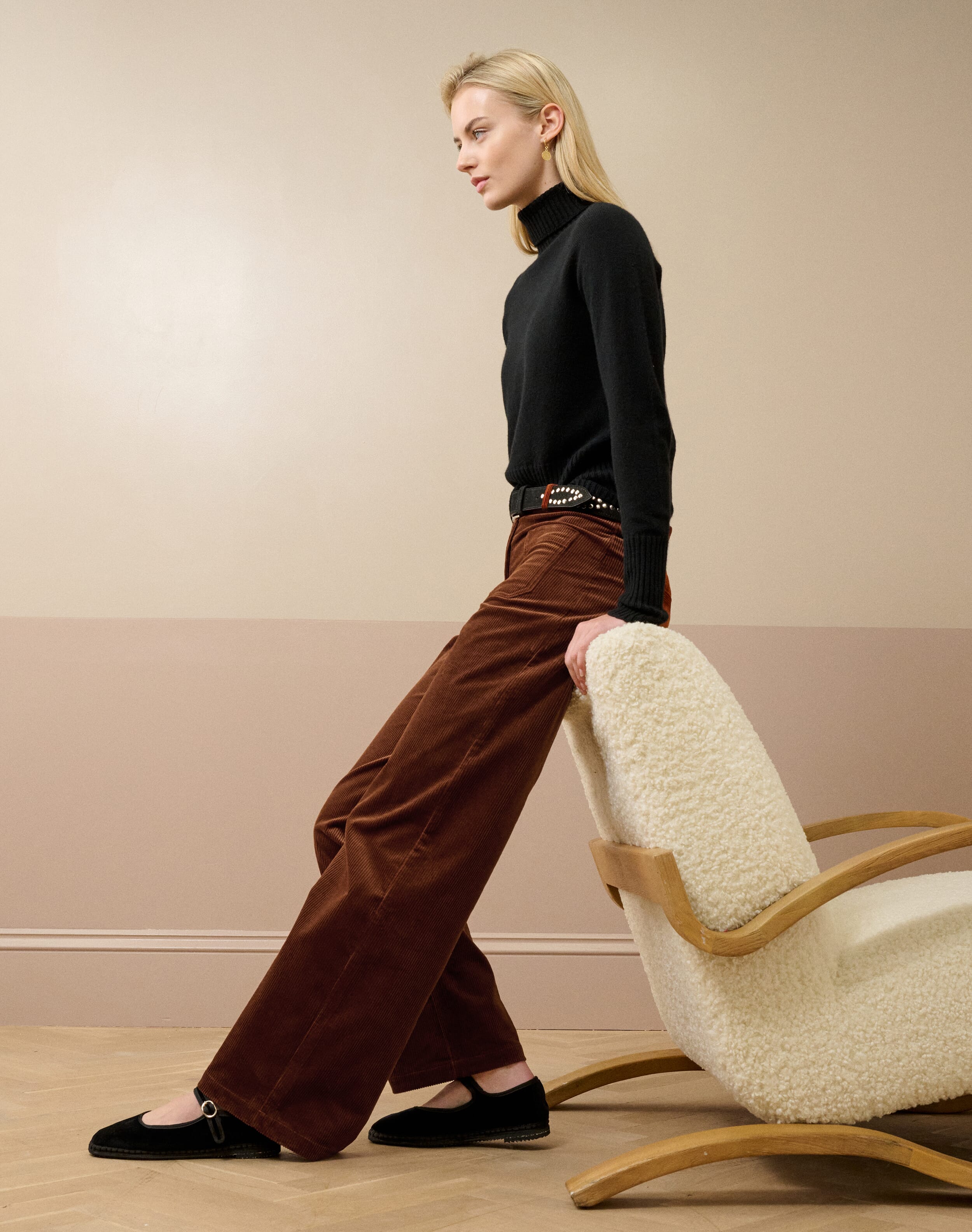 Organic Corduroy Wide Leg Trousers