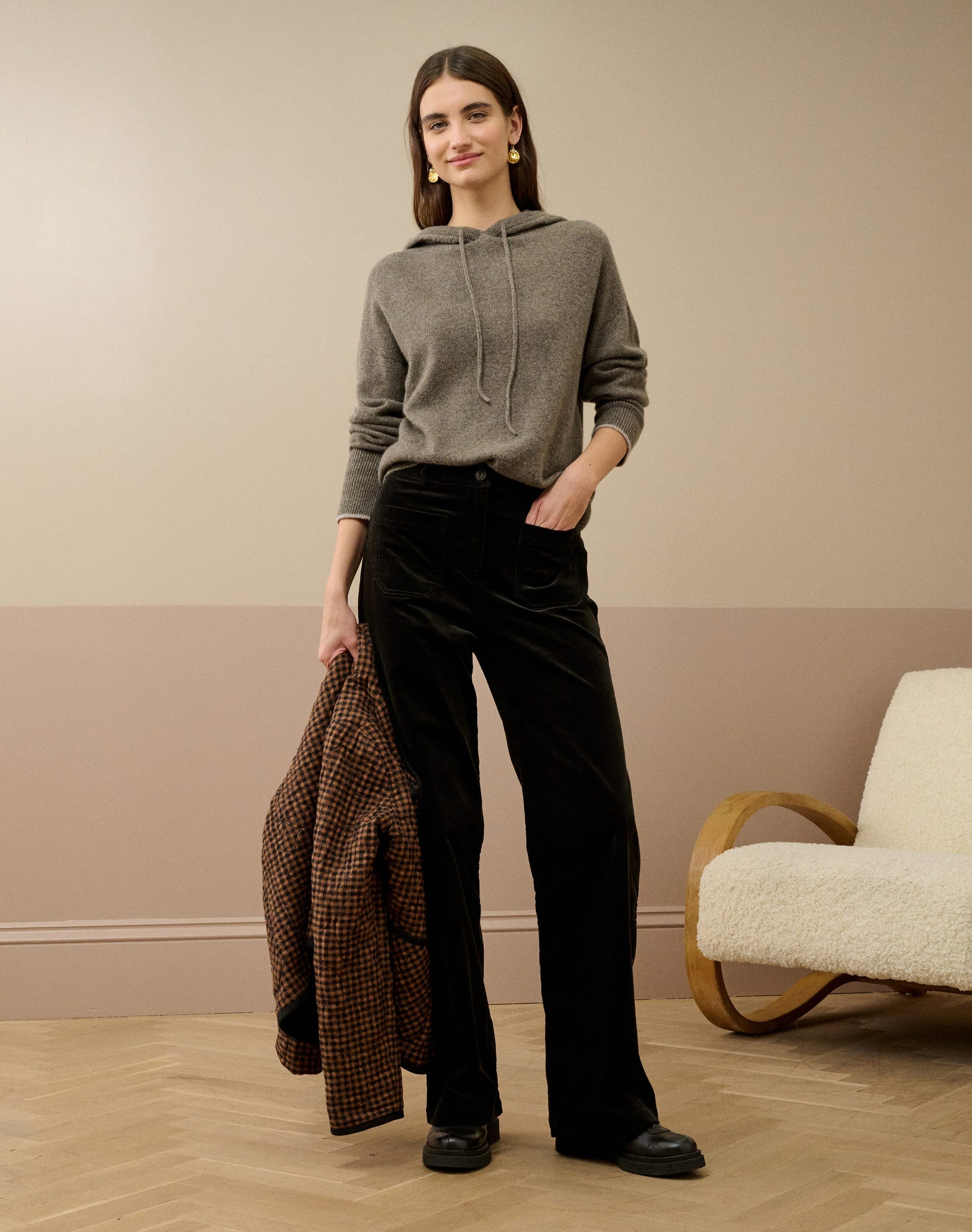 Organic Corduroy Wide Leg Trousers