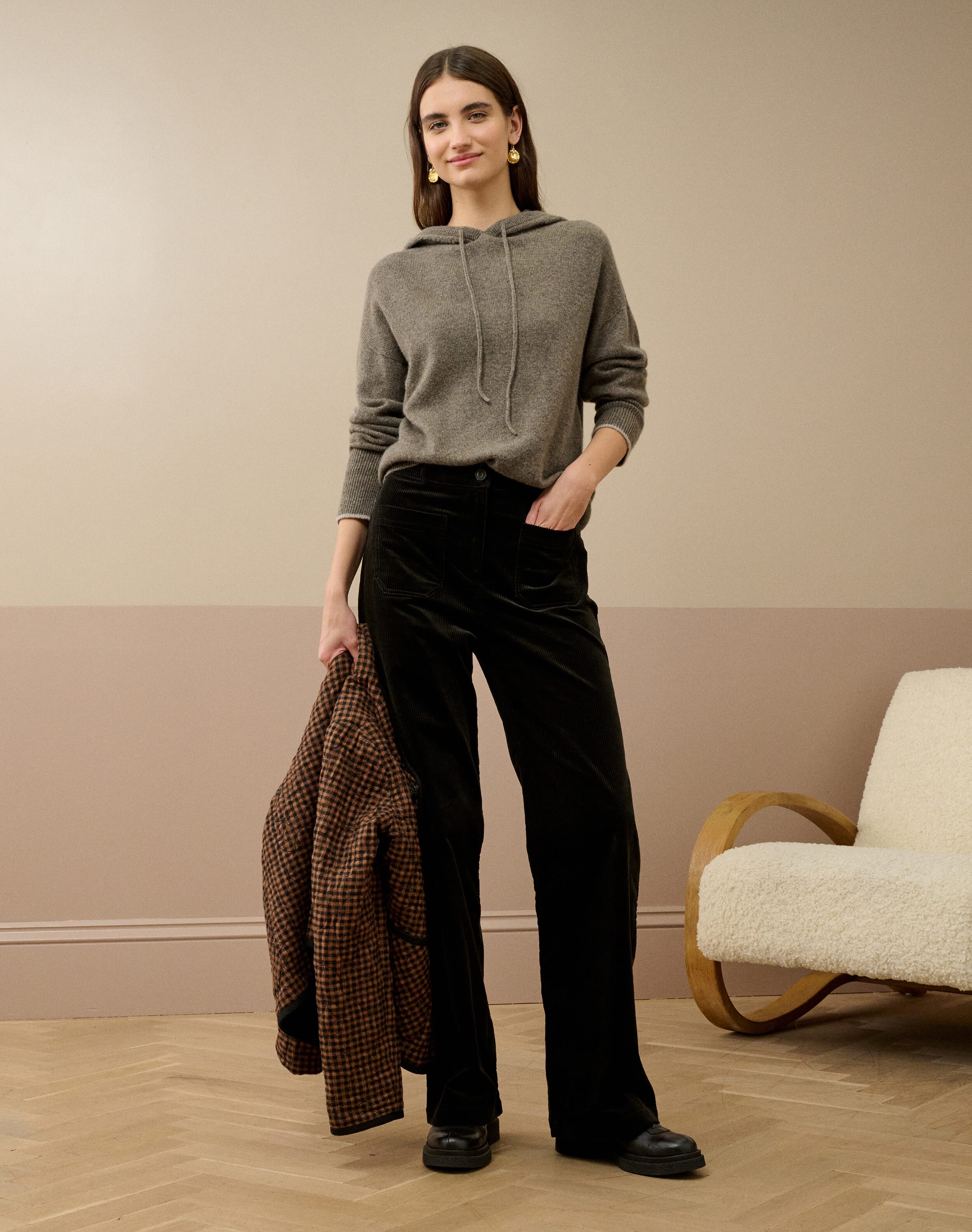 Organic Corduroy Wide Leg Trousers