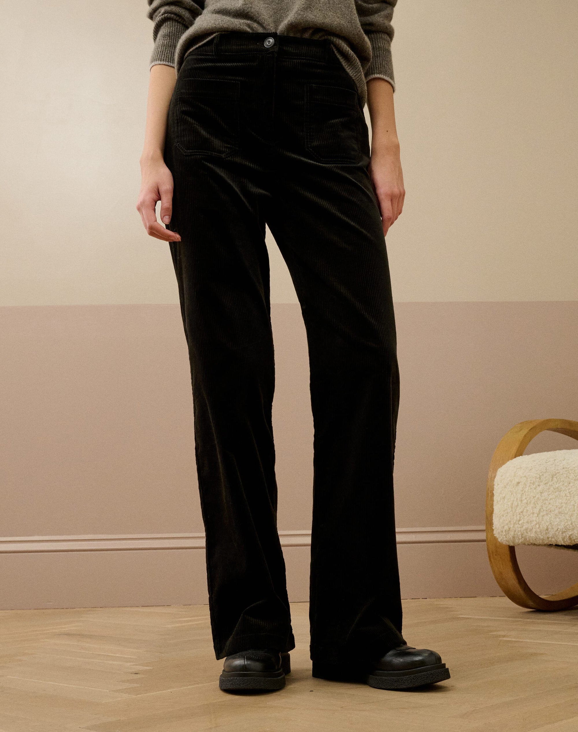 Organic Corduroy Wide Leg Trousers