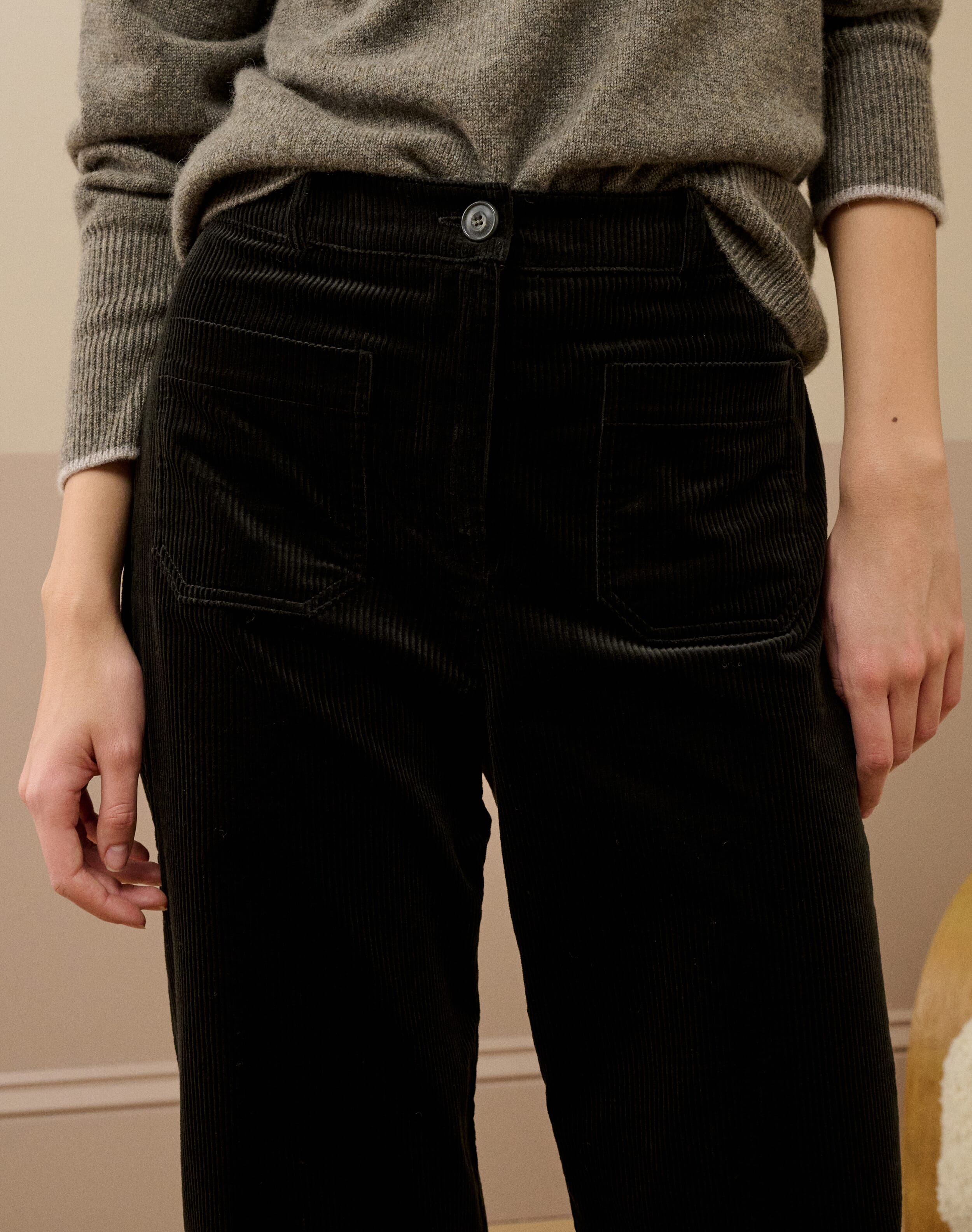 Organic Corduroy Wide Leg Trousers