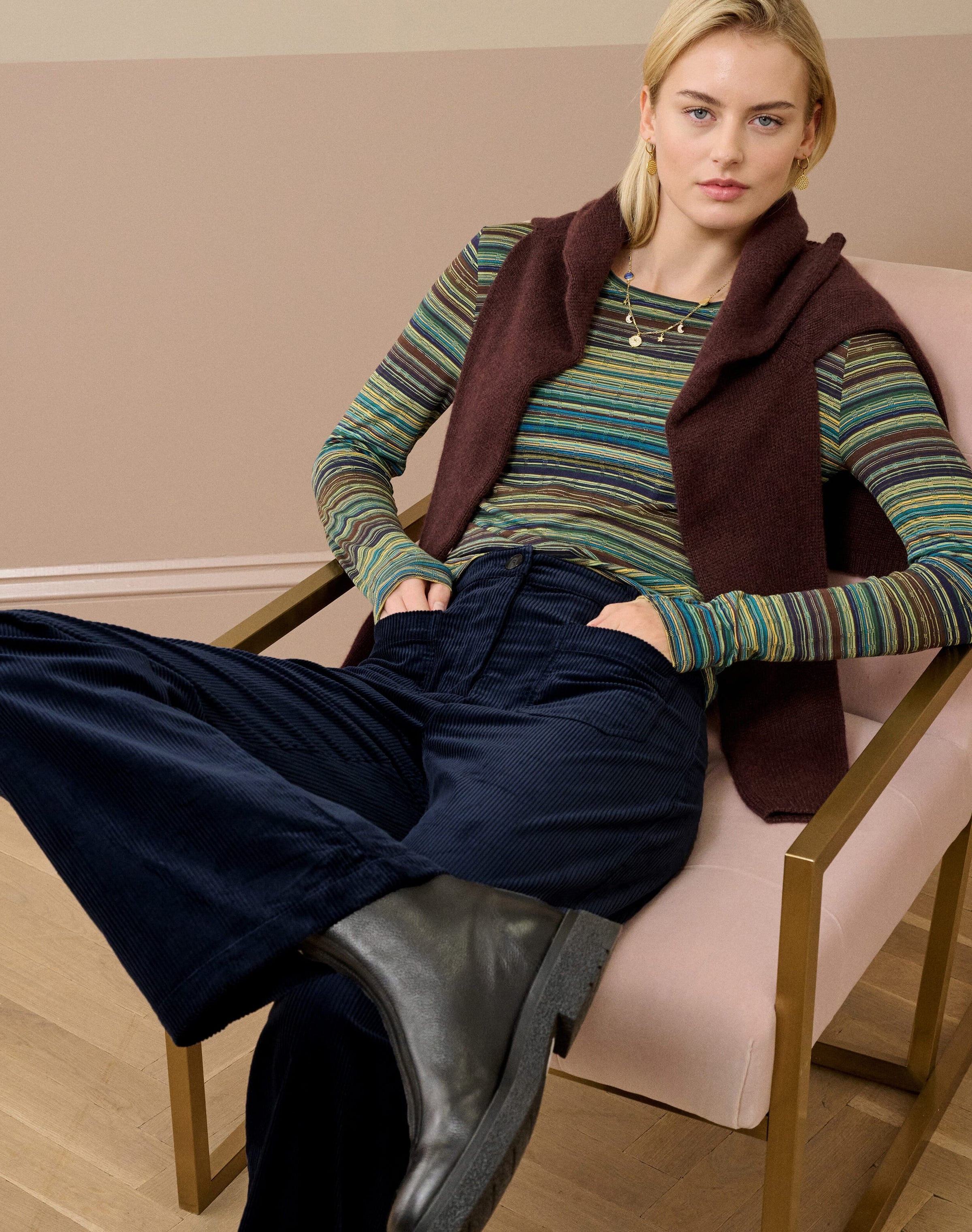 Organic Corduroy Wide Leg Trousers