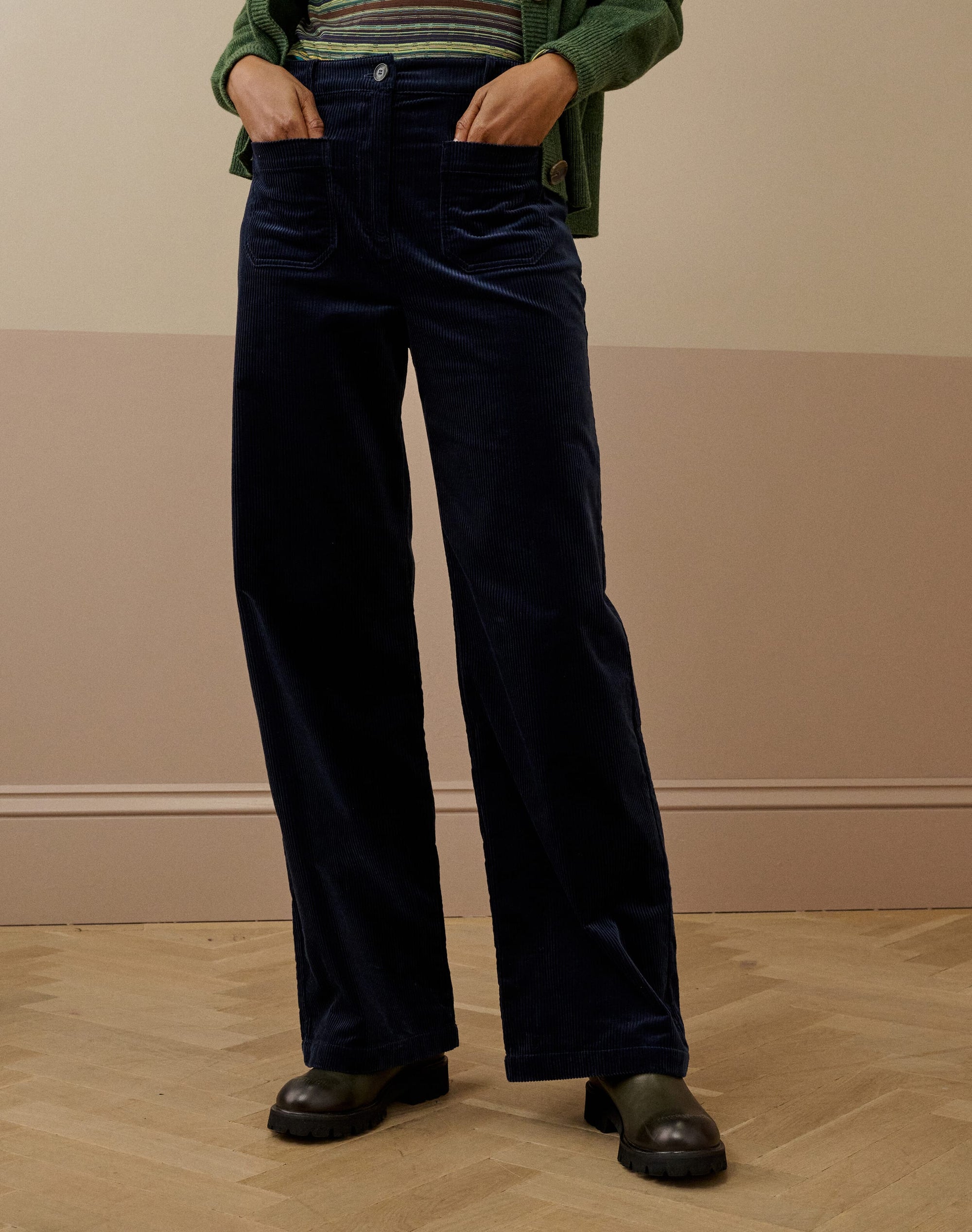 Organic Corduroy Wide Leg Trousers