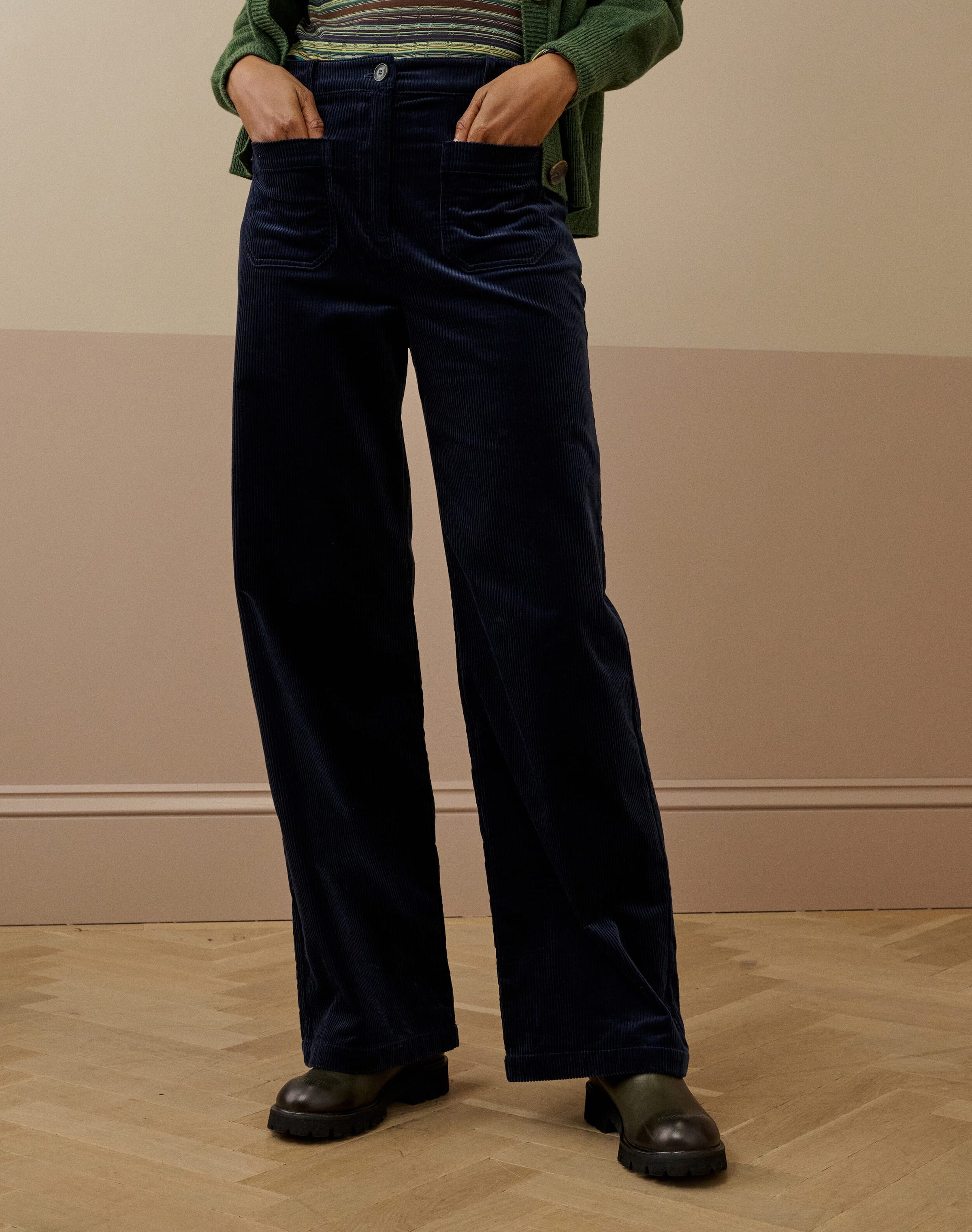 Organic Corduroy Wide Leg Trousers