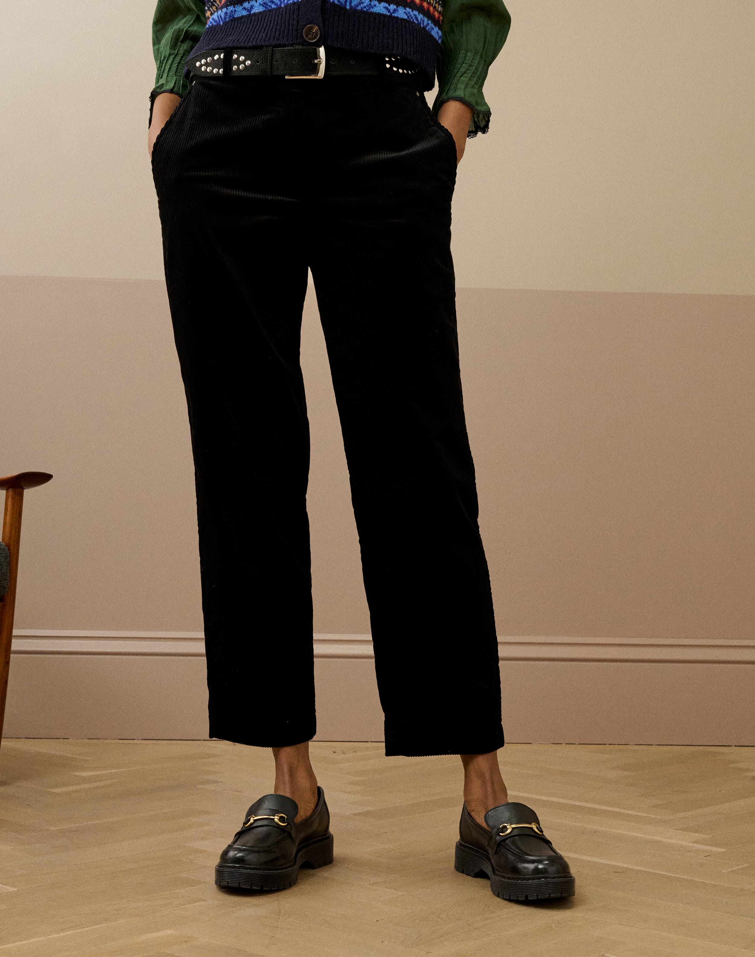 Organic Corduroy Tapered Leg Trousers