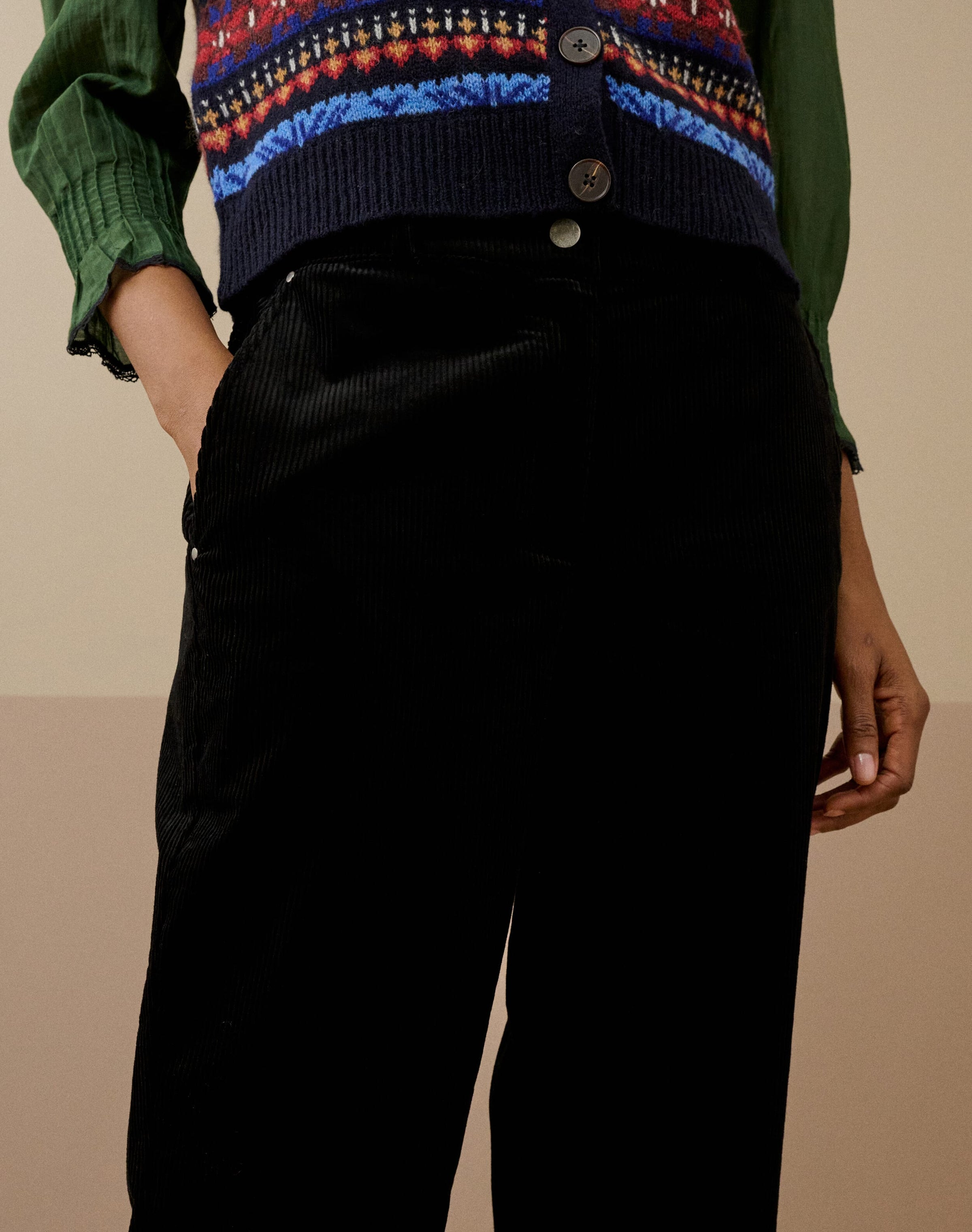 Organic Corduroy Tapered Leg Trousers