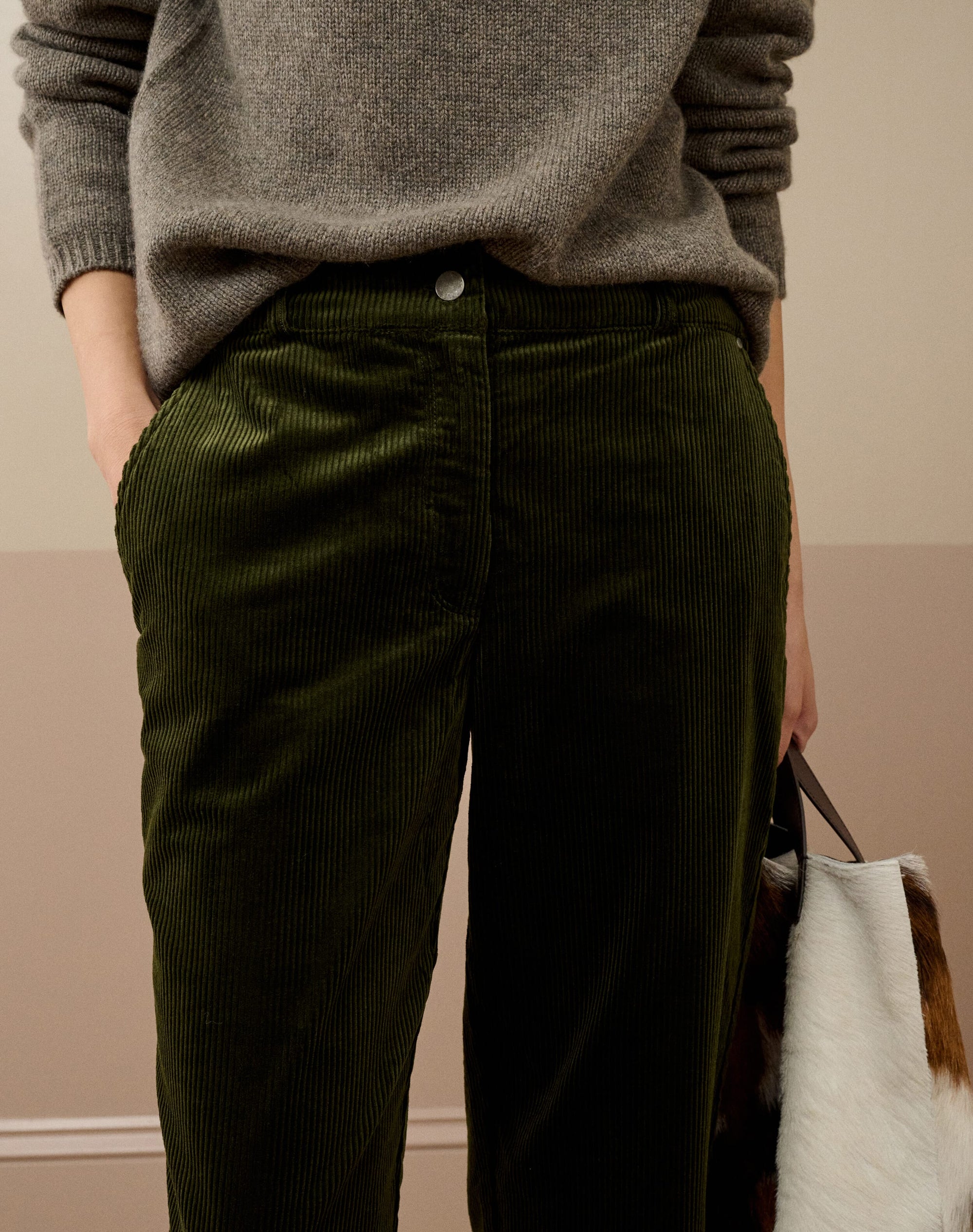 Organic Corduroy Tapered Leg Trousers