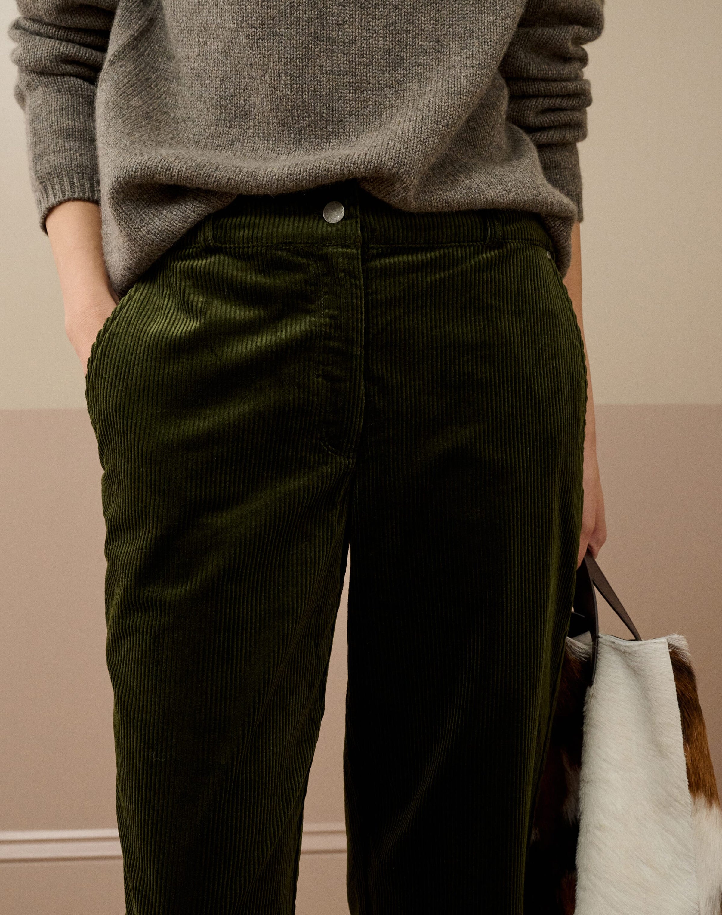 Organic Corduroy Tapered Leg Trousers