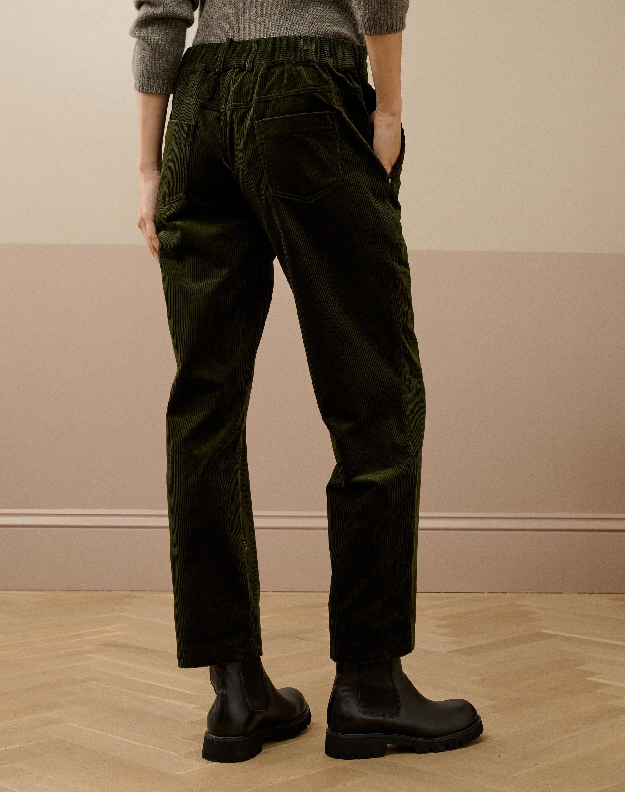 Organic Corduroy Tapered Leg Trousers