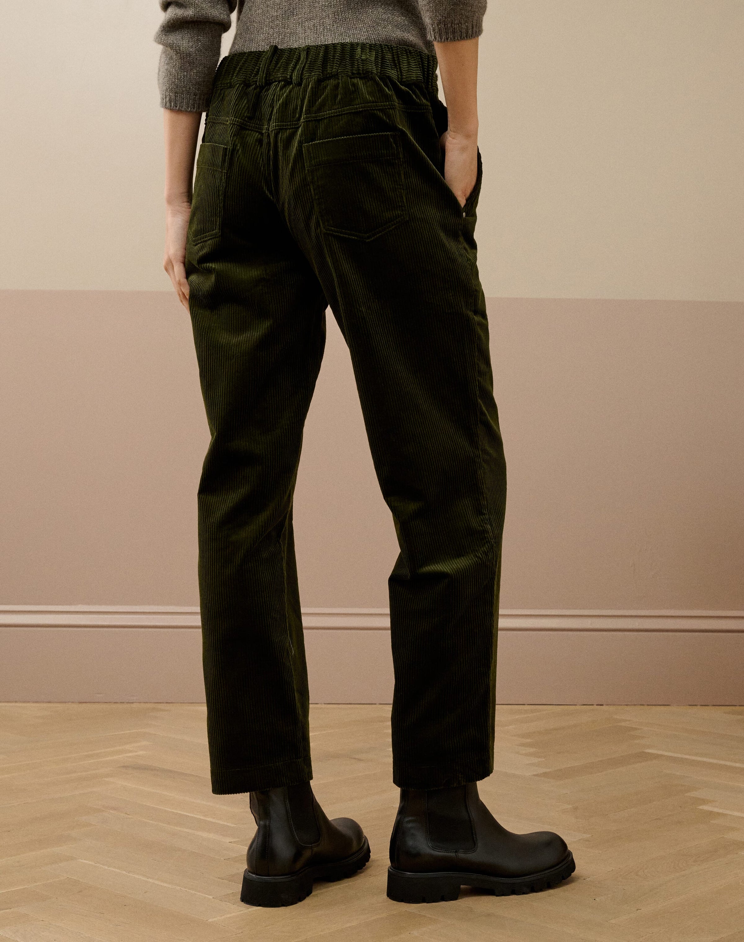 Organic Corduroy Tapered Leg Trousers
