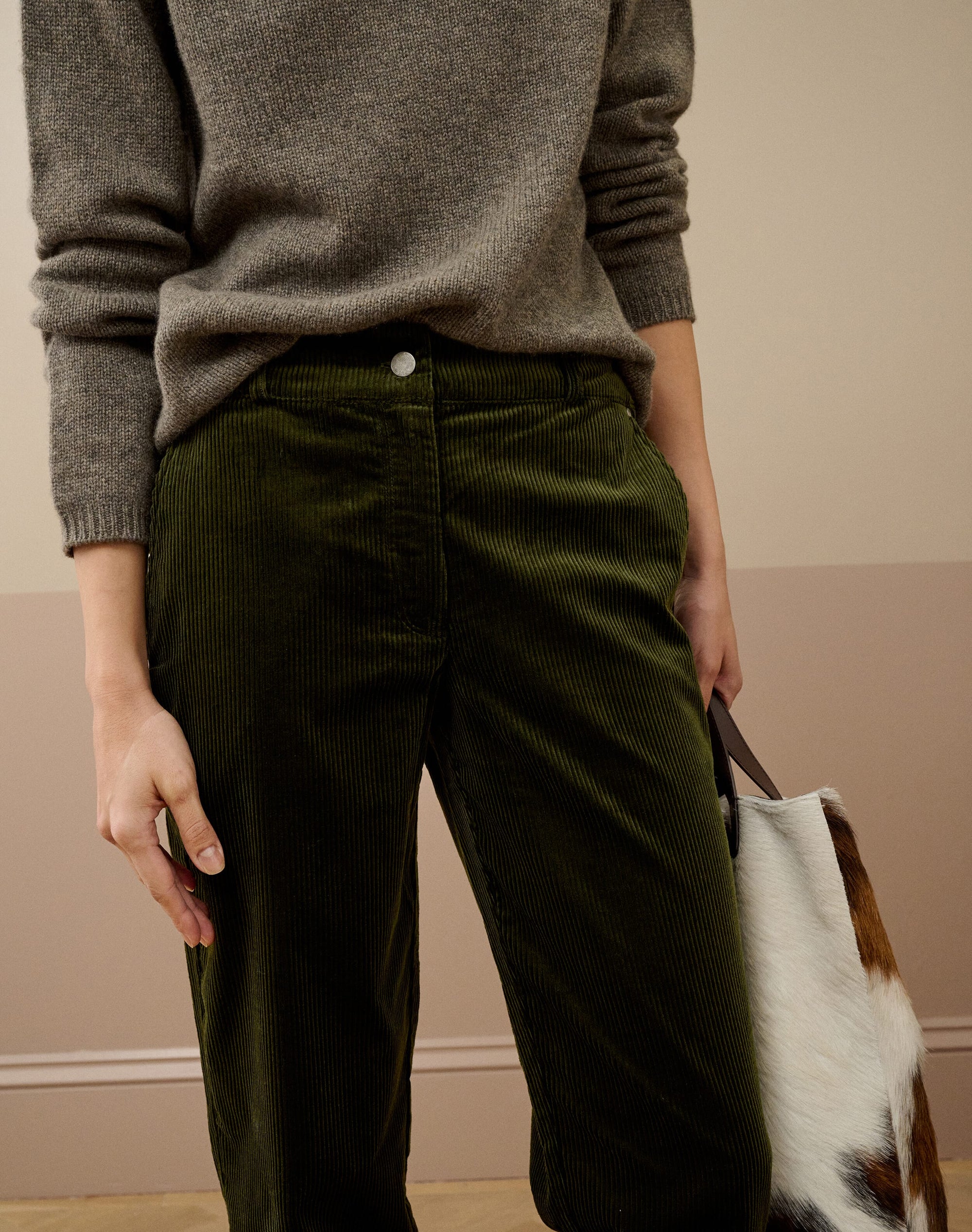 Organic Corduroy Tapered Leg Trousers