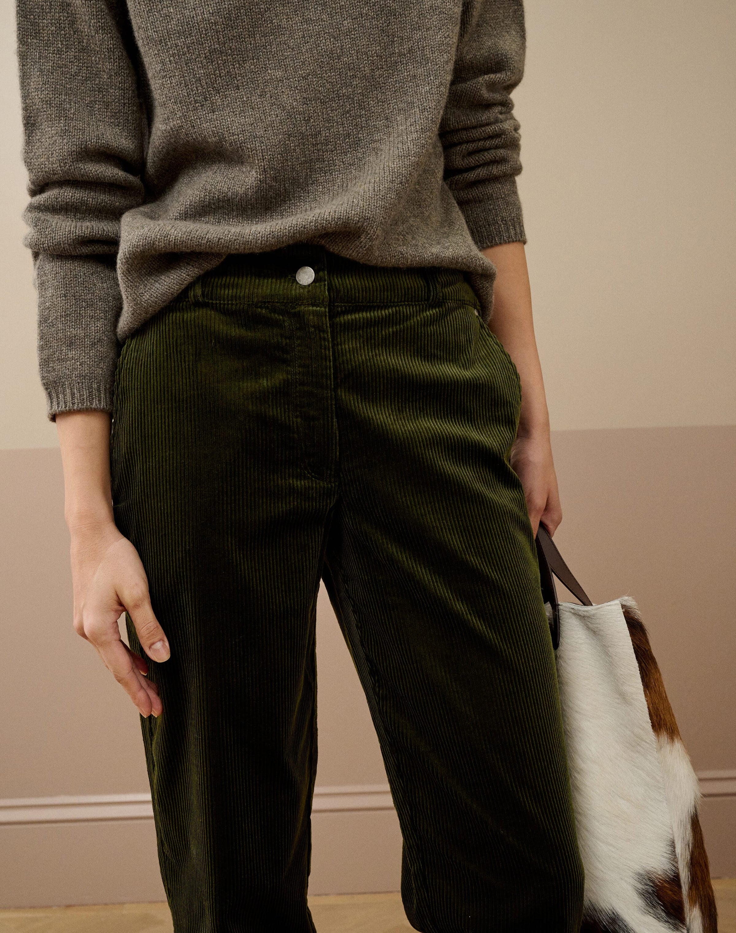 Organic Corduroy Tapered Leg Trousers