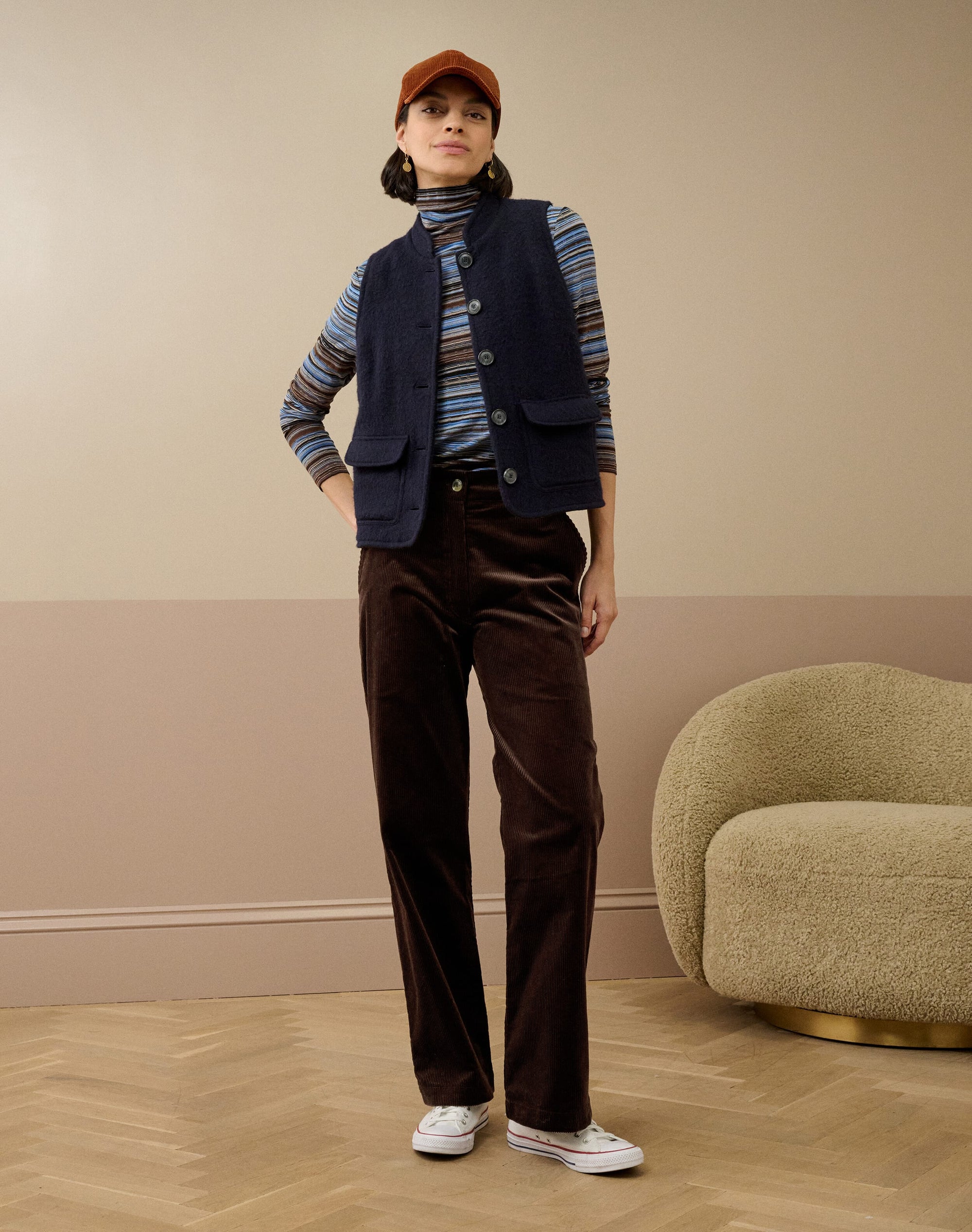 Organic Corduroy Straight Leg Trousers