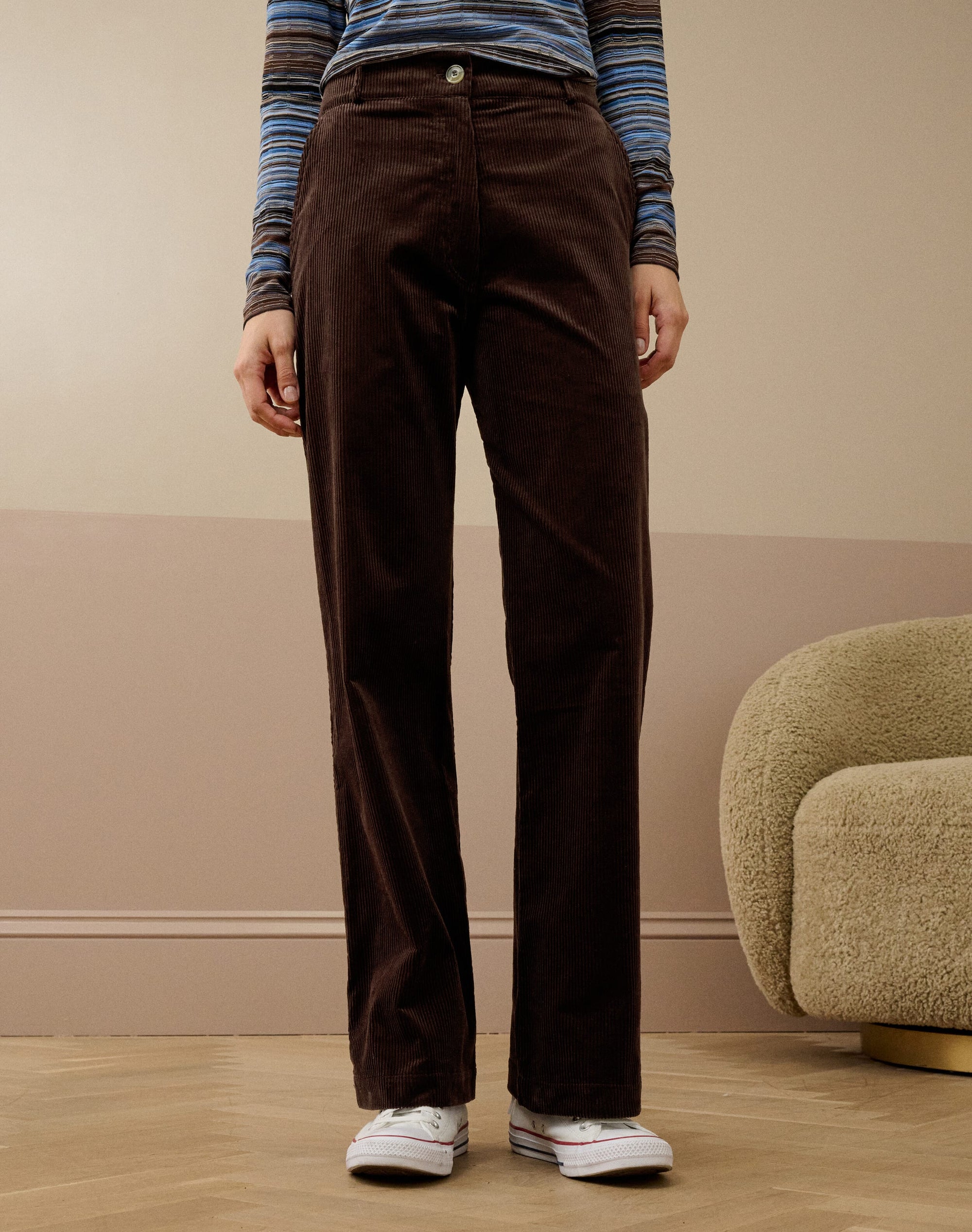 Organic Corduroy Straight Leg Trousers