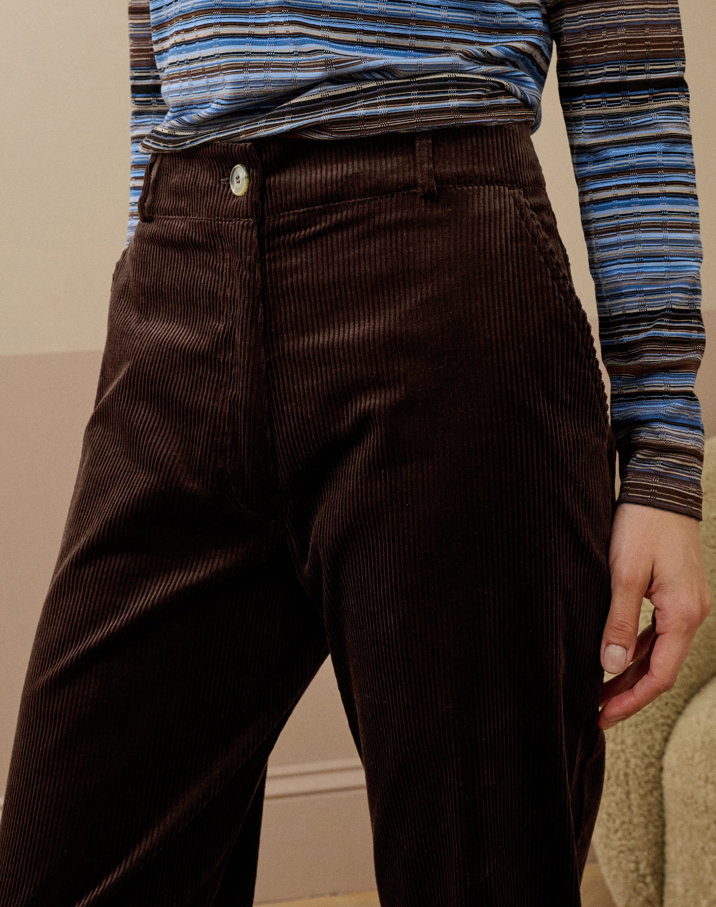Organic Corduroy Straight Leg Trousers