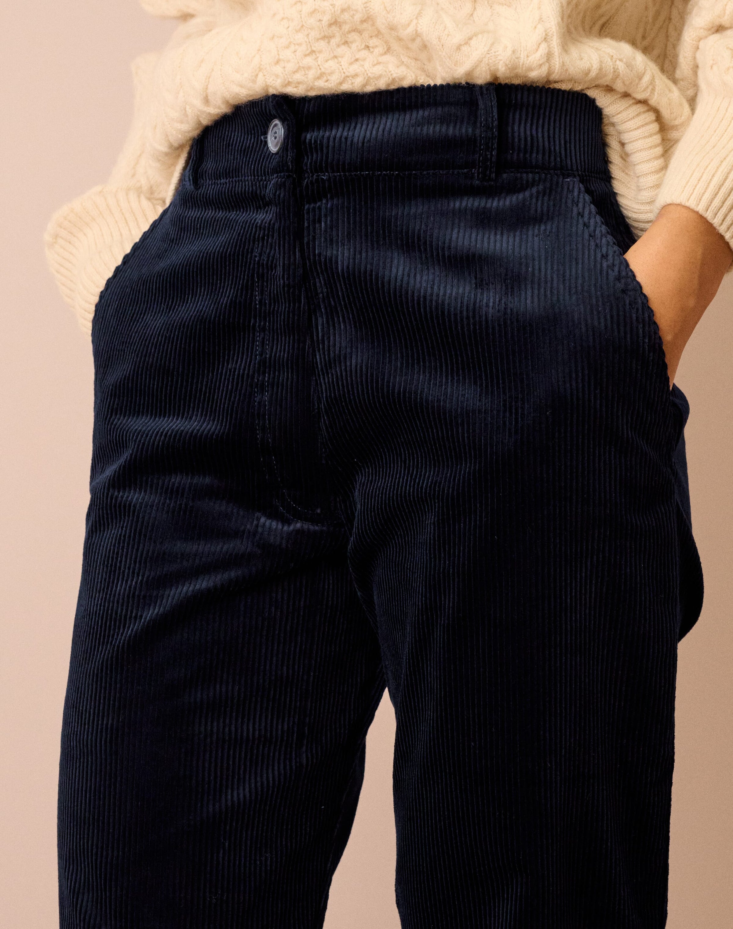Organic Corduroy Straight Leg Trousers