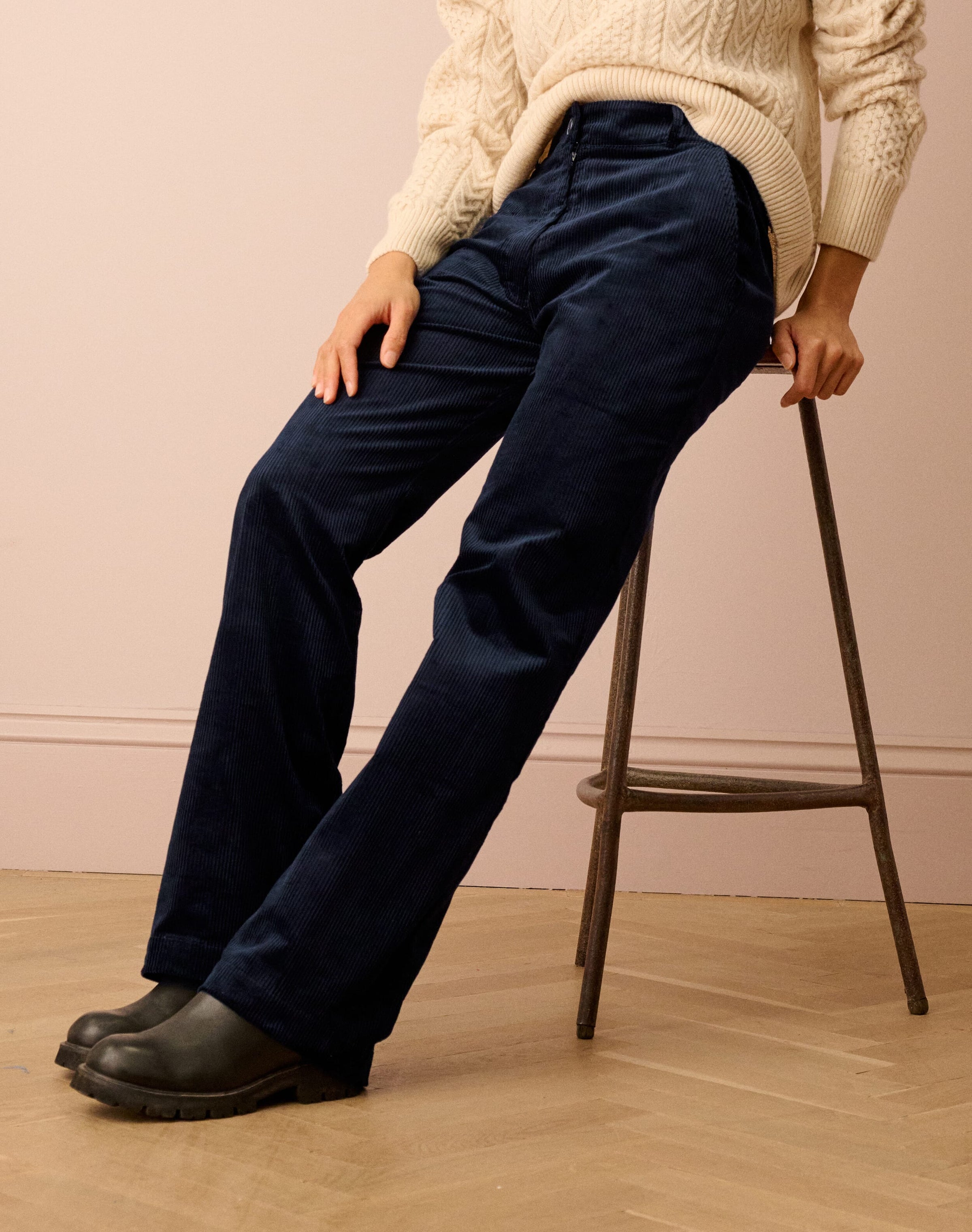 Organic Corduroy Straight Leg Trousers