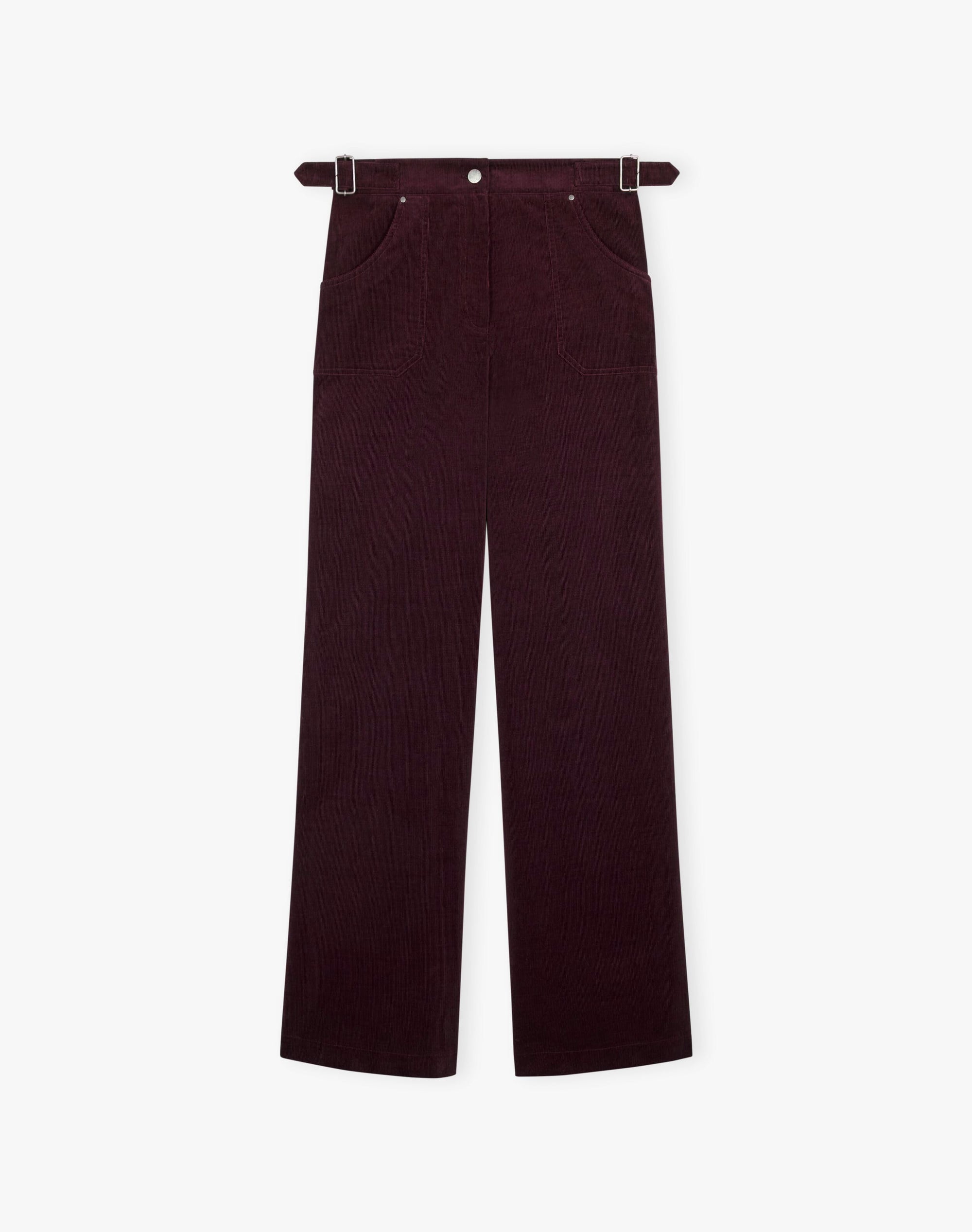 Organic Needlecord High Waist Trousers