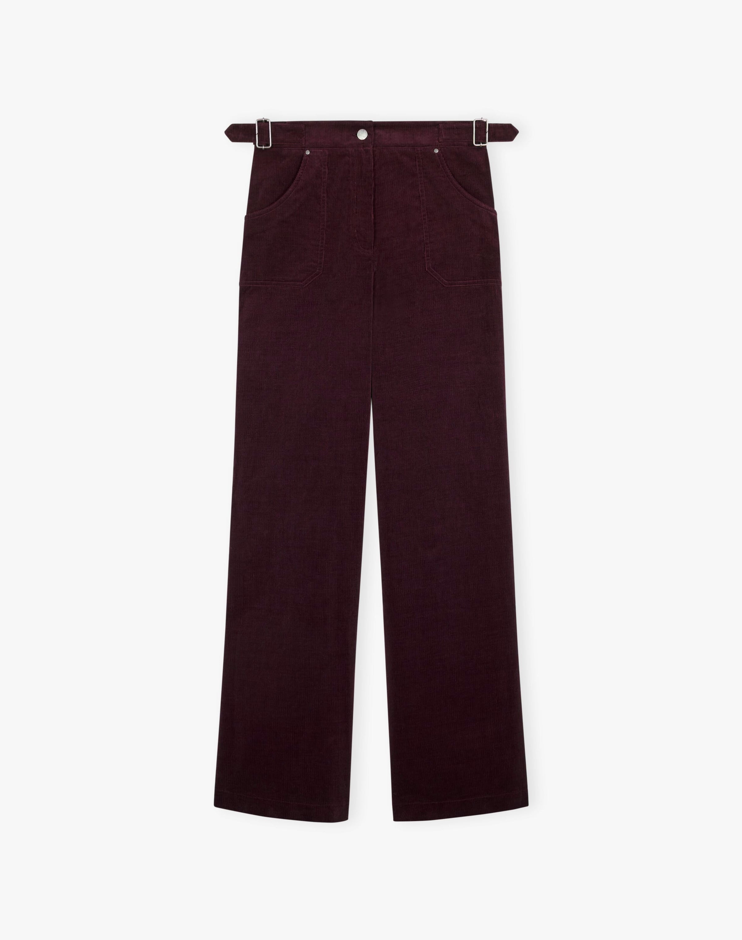 Organic Needlecord High Waist Trousers